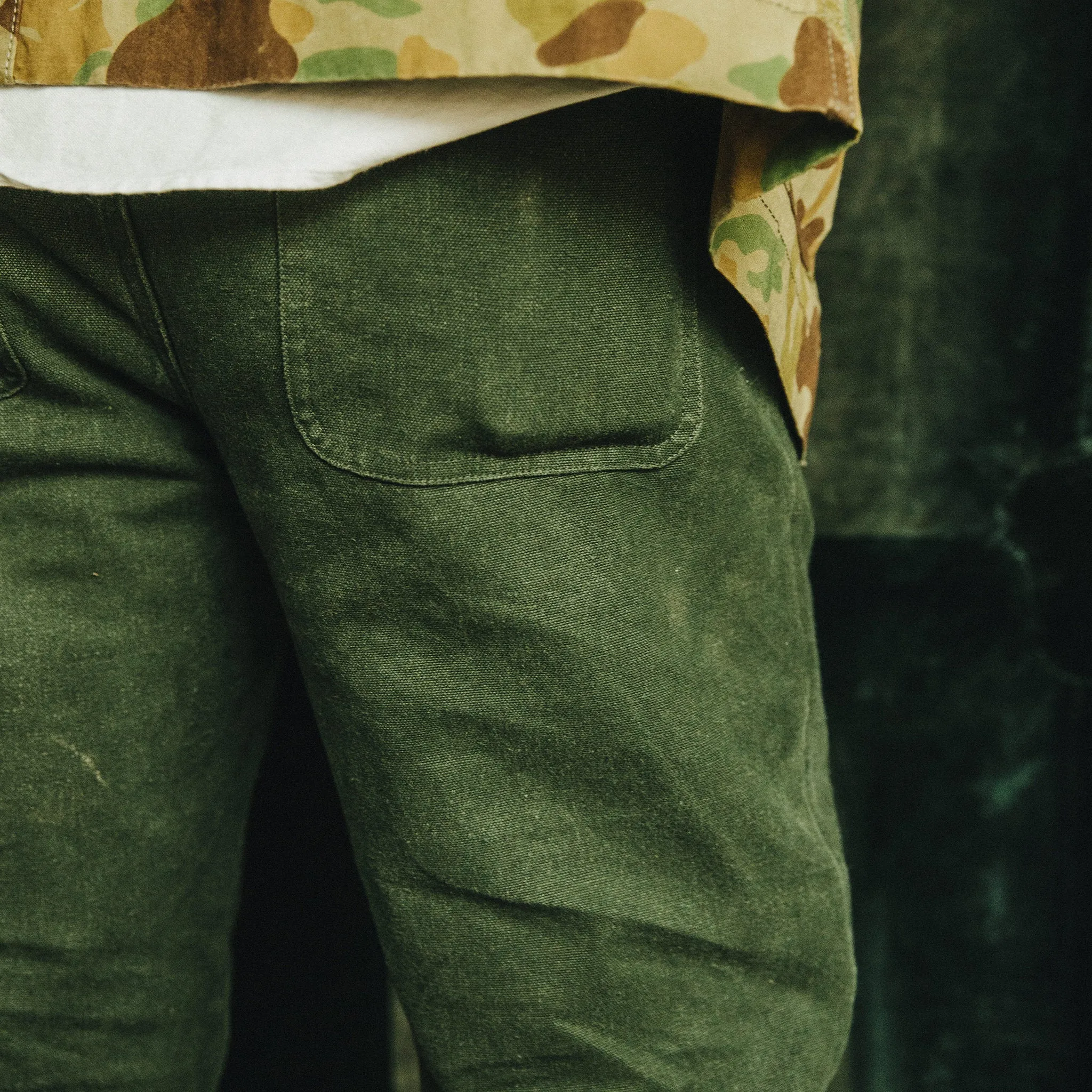 The Camp Pant in Dark Olive Boss Duck sold by Taylor Stitch product image thumbnail 4