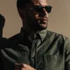 The Jack in Olive Slub Chambray sold by Taylor Stitch