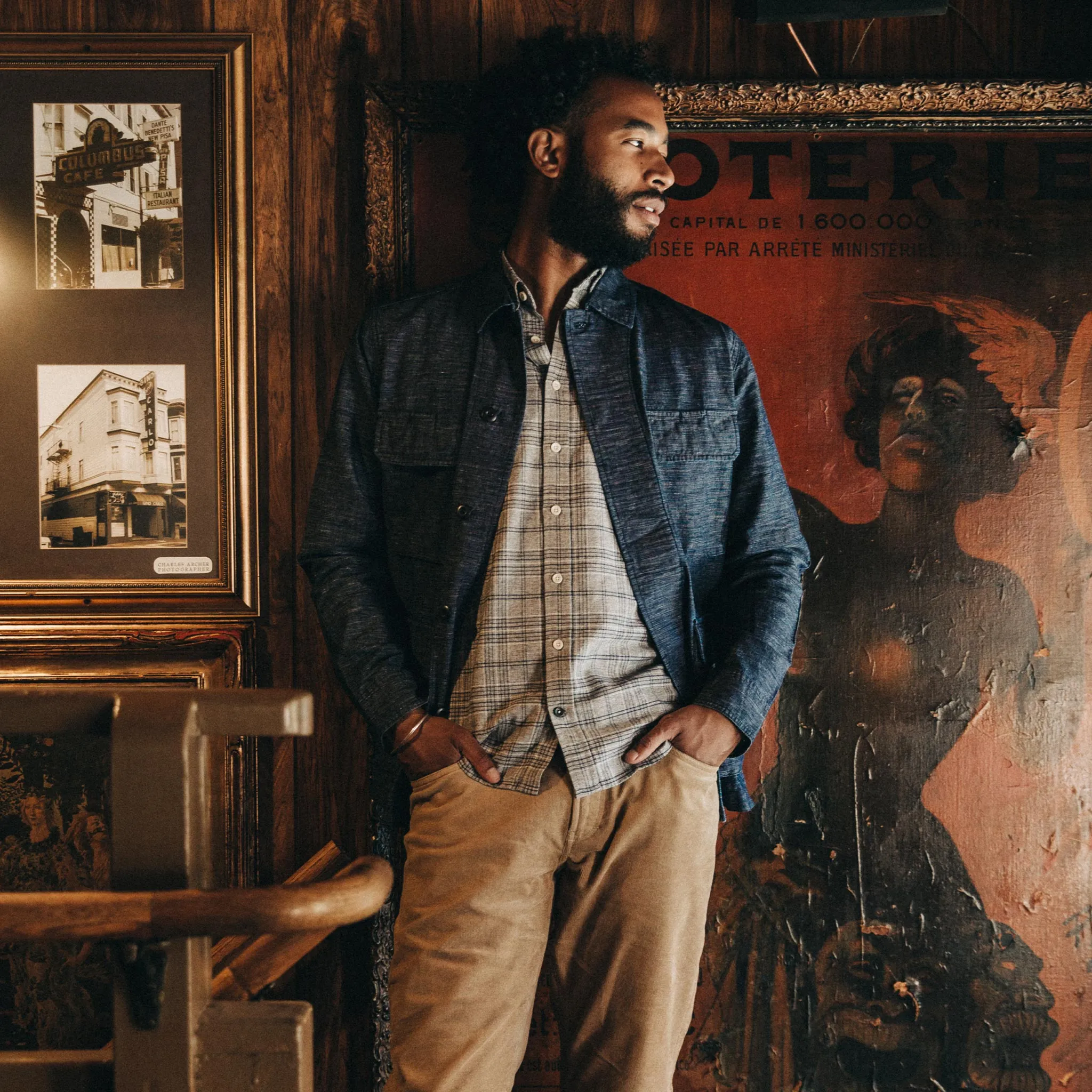 The BDU Shirt Jacket in Indigo Slub sold by Taylor Stitch product image thumbnail 2