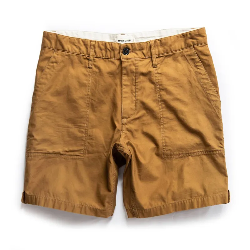 The Trail Short in Tobacco sold by Taylor Stitch