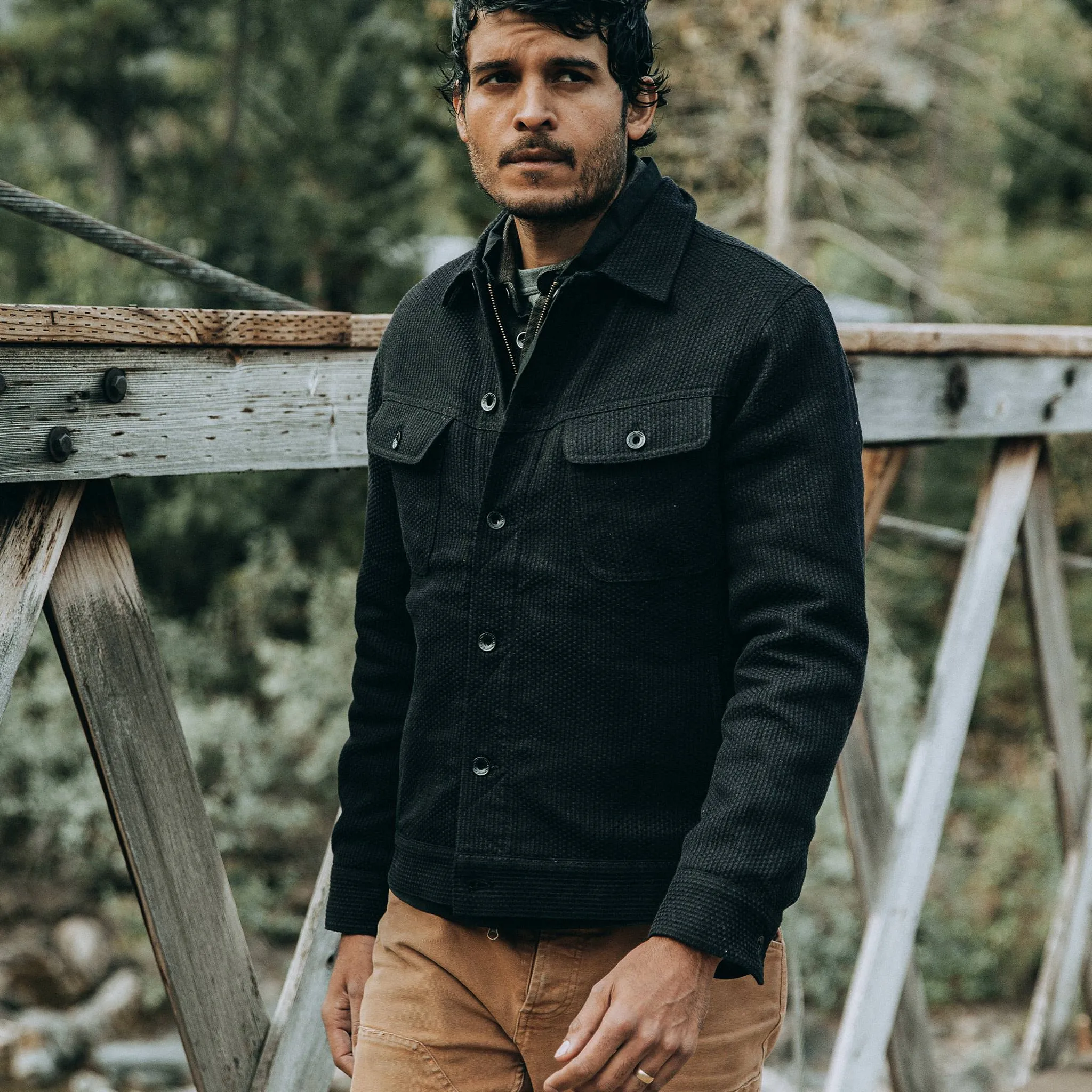 The Long Haul Jacket in Black Indigo Sashiko sold by Taylor Stitch product image thumbnail 2