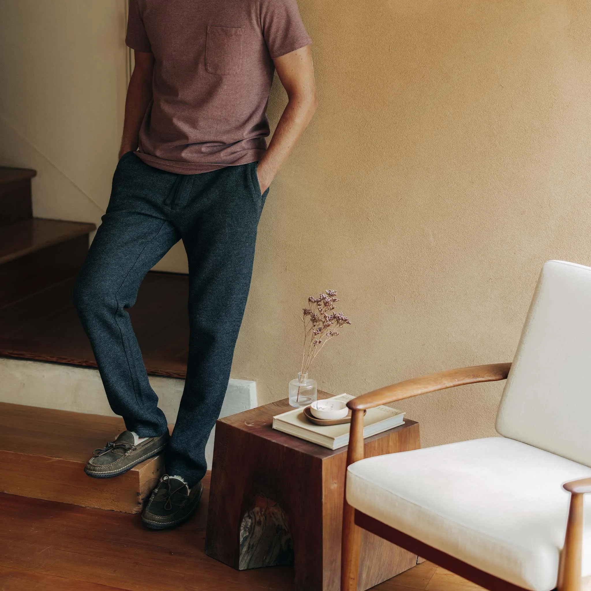 The Weekend Pant in Charcoal Herringbone Wool sold by Taylor Stitch product image thumbnail 2