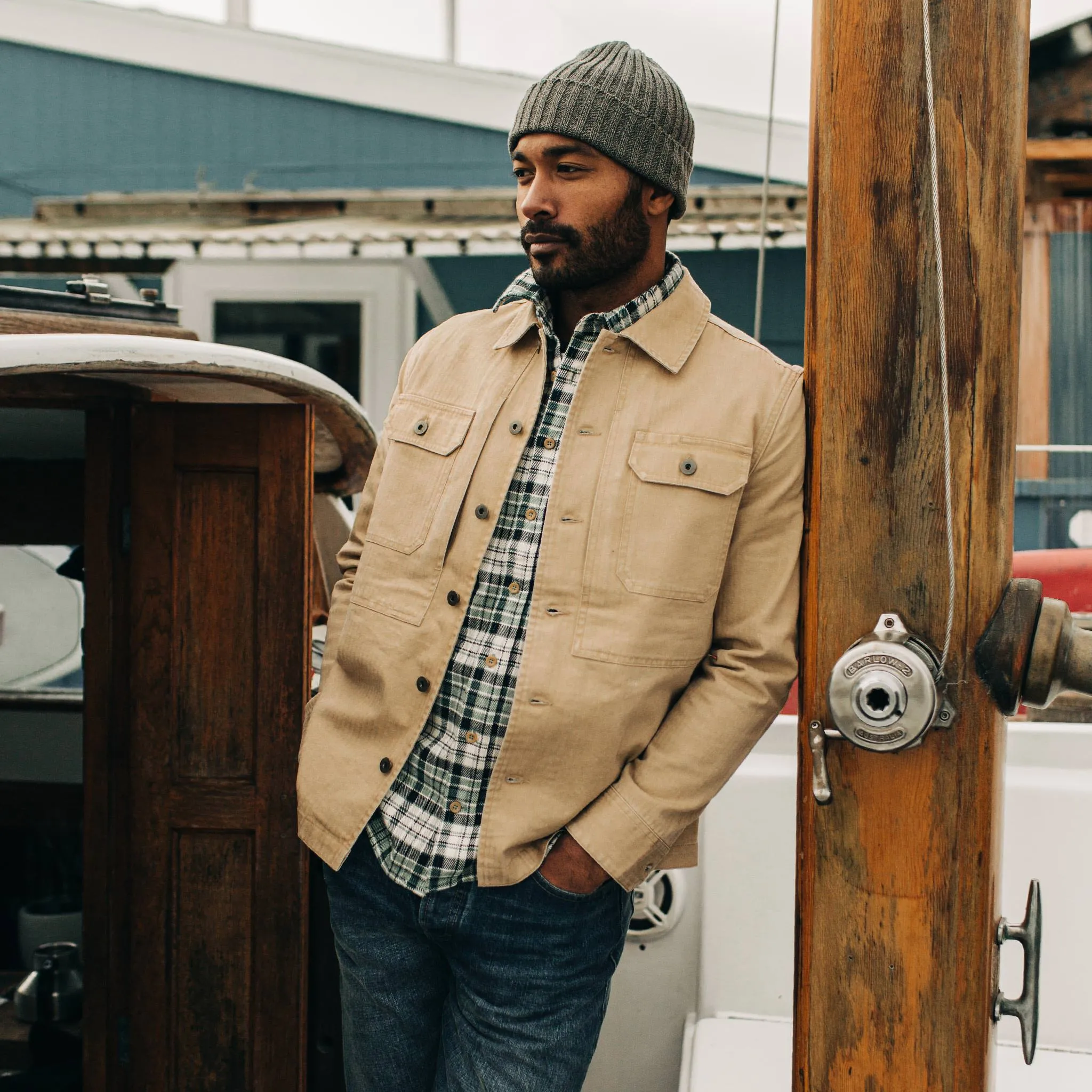 The Reserve Shirt in Khaki Herringbone sold by Taylor Stitch product image thumbnail 2