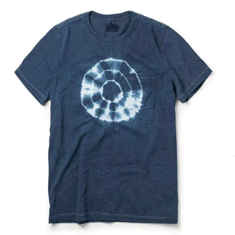 The Botanical Dye Tee in Indigo sold by Taylor Stitch