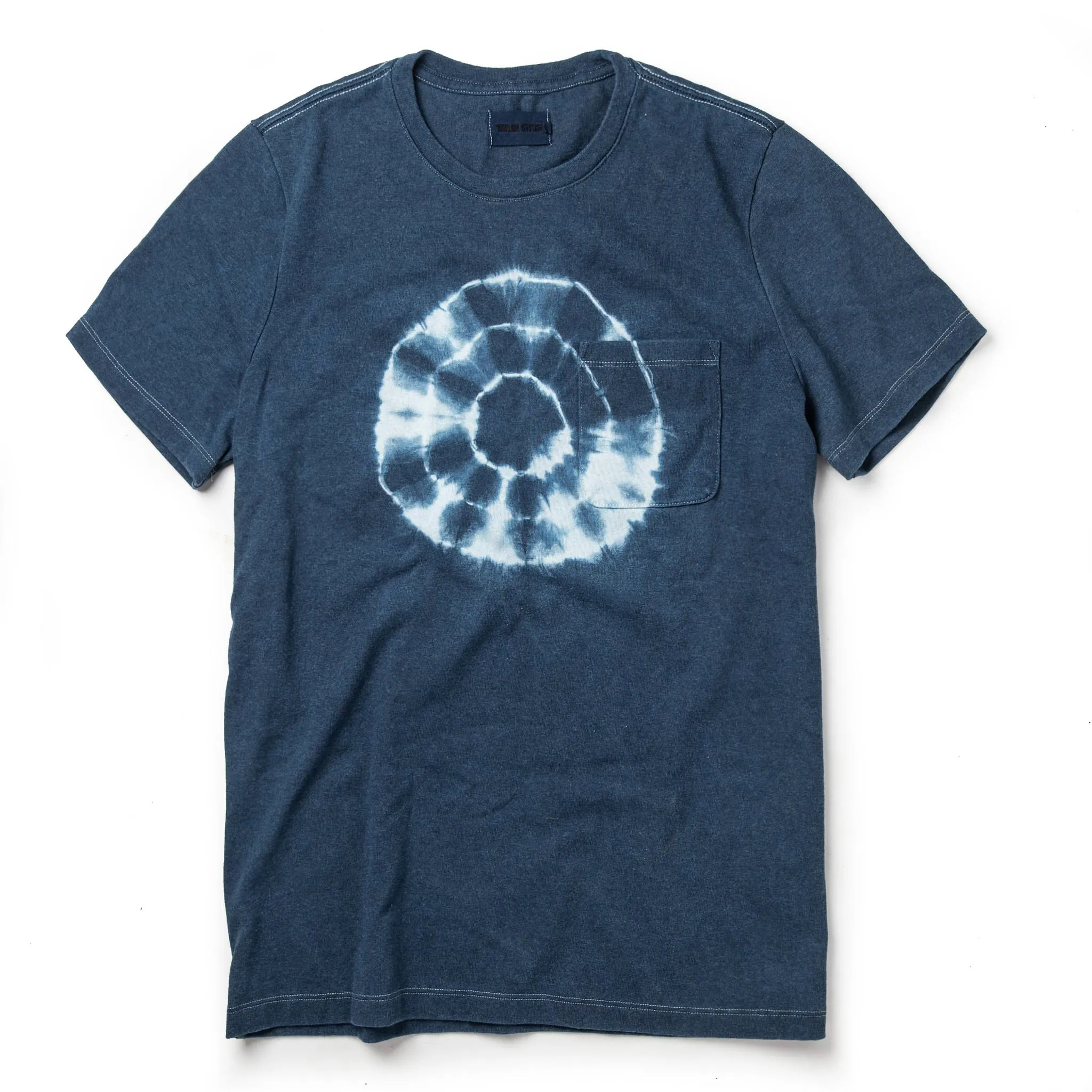 The Botanical Dye Tee in Indigo sold by Taylor Stitch