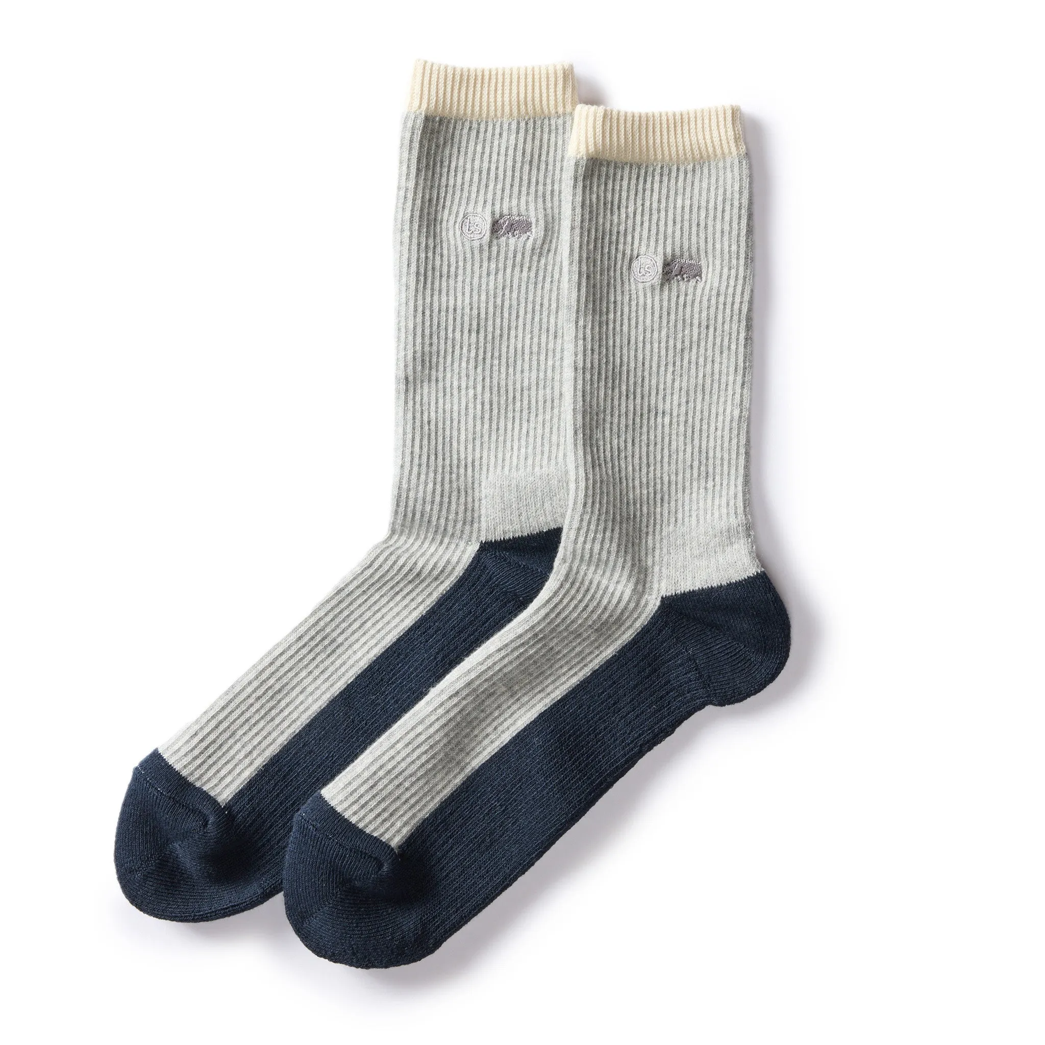The Ribbed Sock in Grey sold by Taylor Stitch