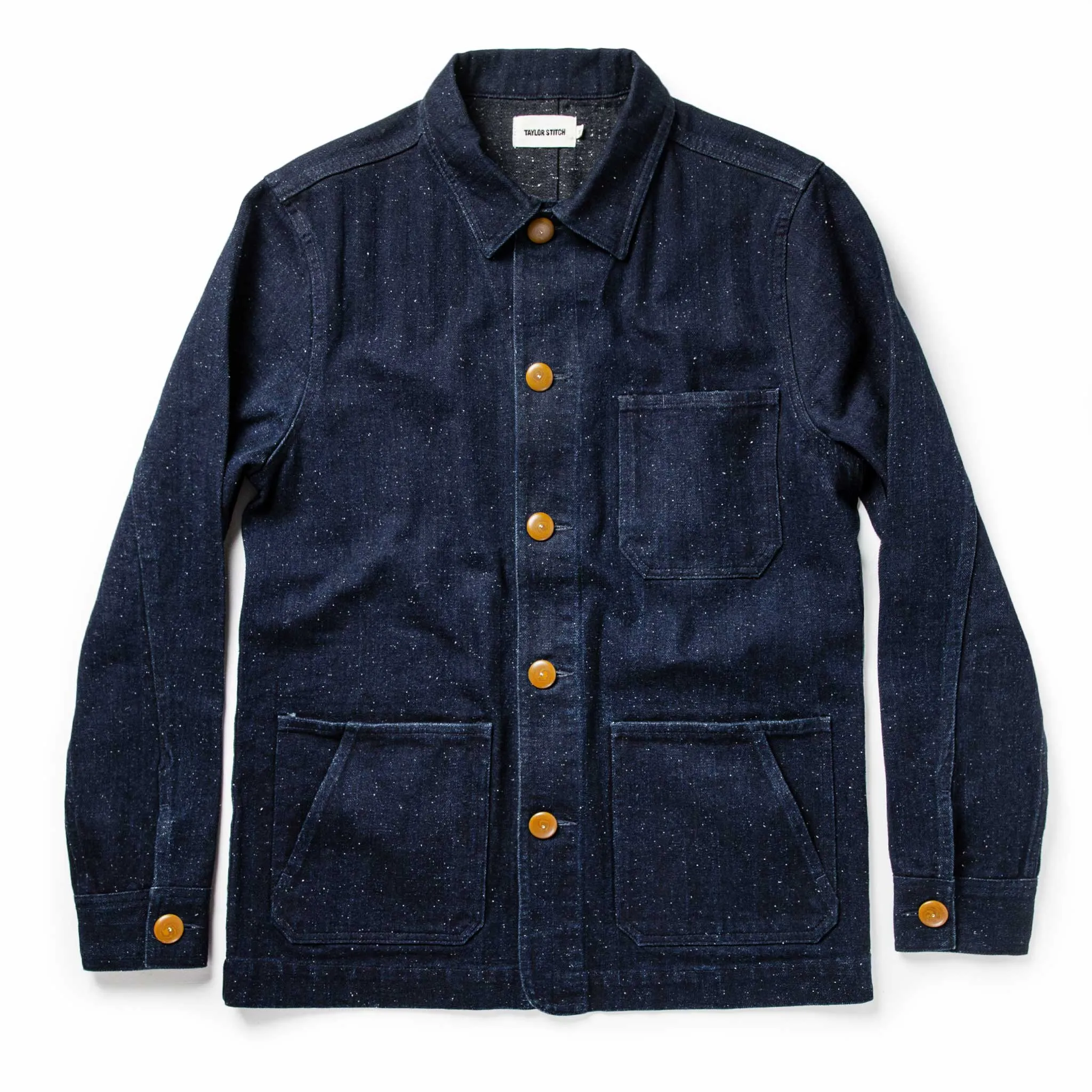 The Ojai Jacket in Indigo Herringbone sold by Taylor Stitch