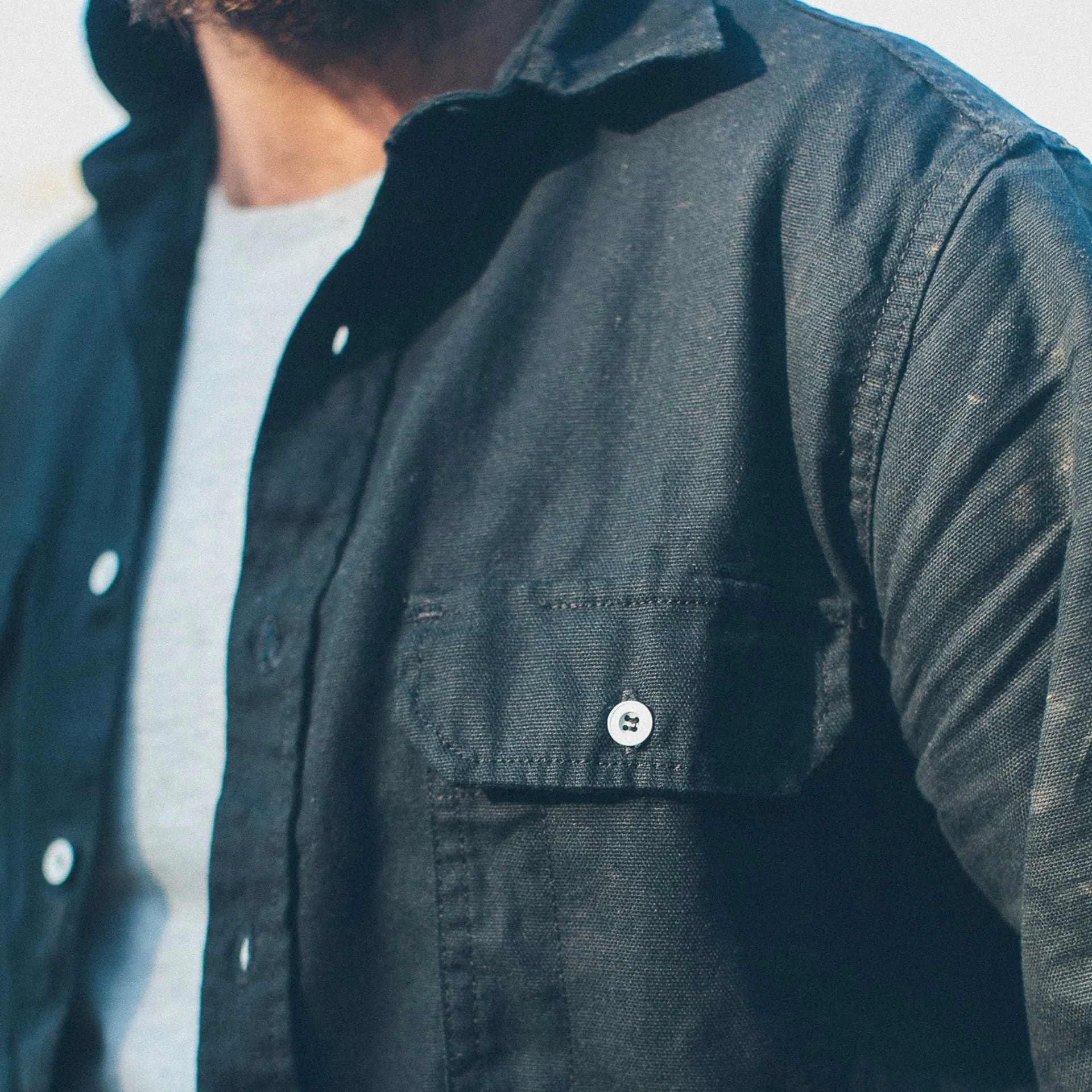 The Chore Shirt in Coal sold by Taylor Stitch product image thumbnail 3