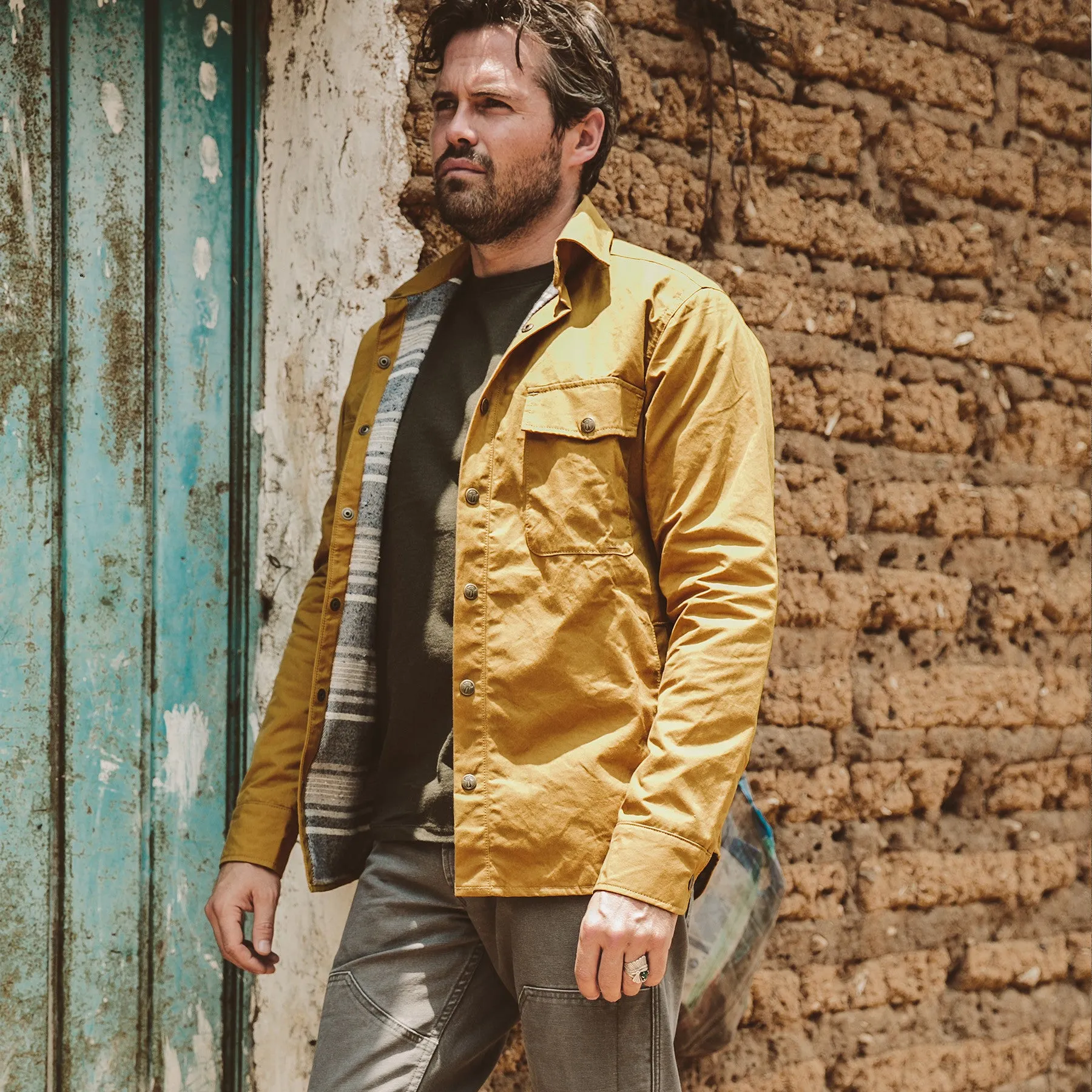 The Chore Jacket in Mustard Dry Wax Canvas sold by Taylor Stitch product image thumbnail 2