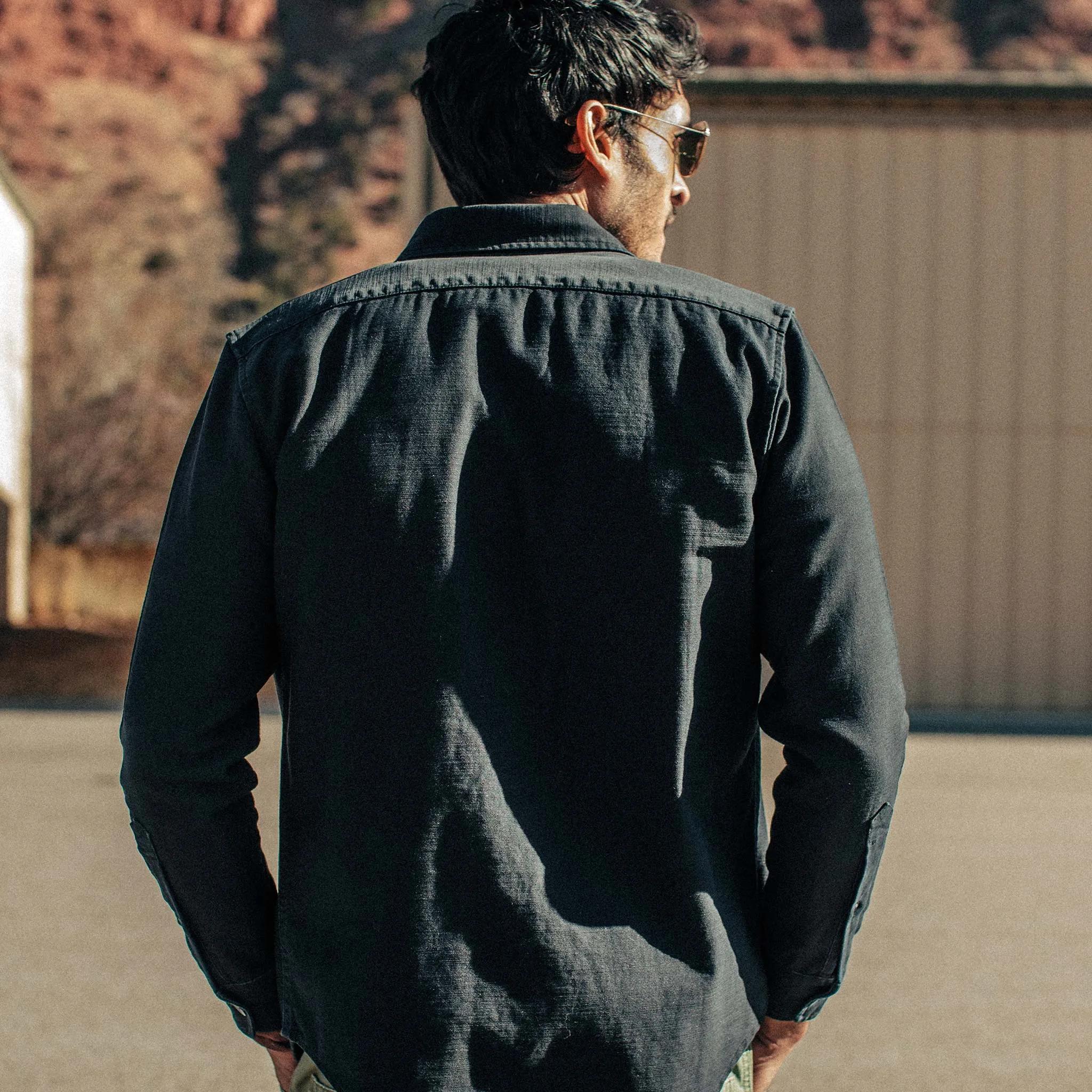 The Mechanic Shirt in Black Reverse Sateen sold by Taylor Stitch product image thumbnail 5