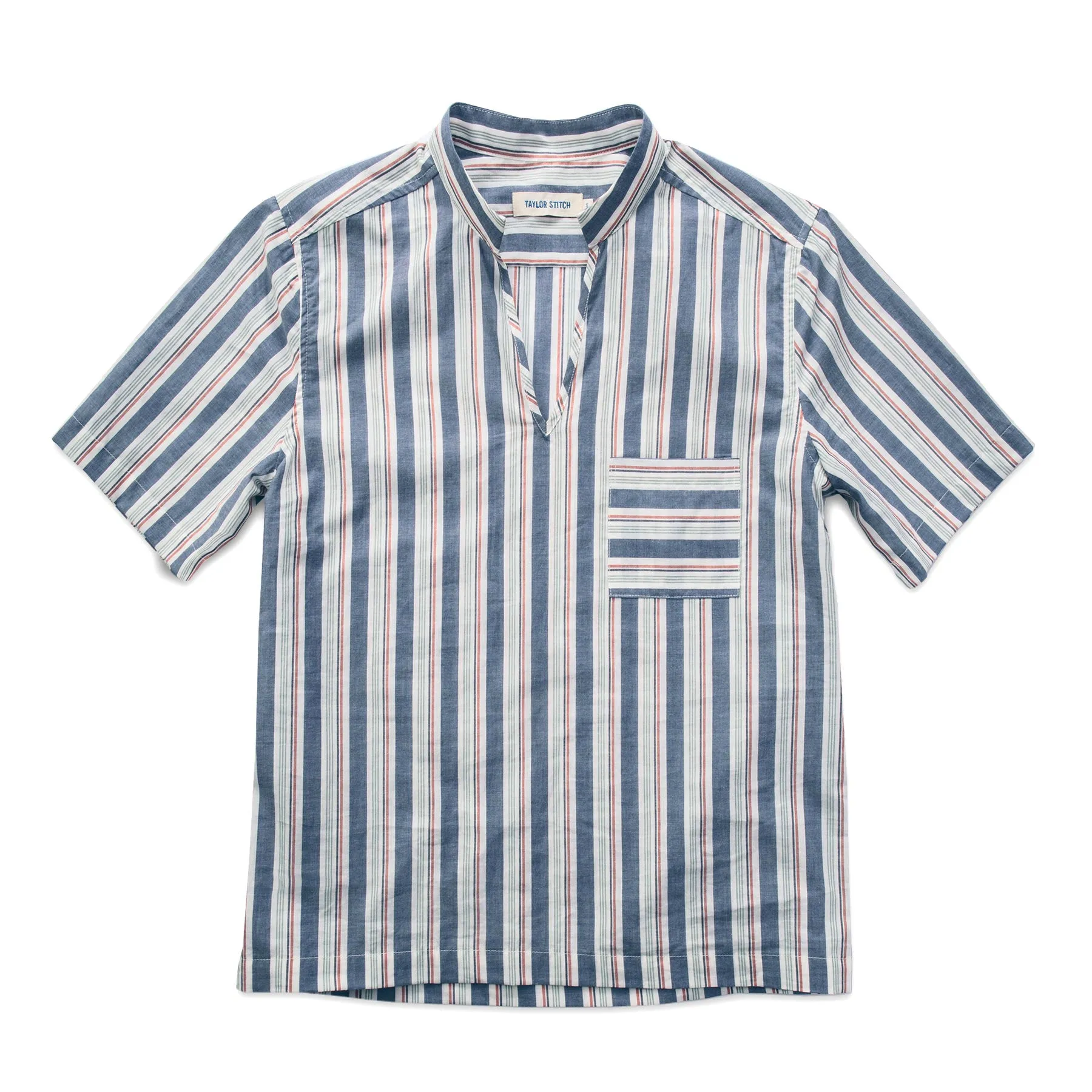 The Abbot Popover in Surf Stripe sold by Taylor Stitch