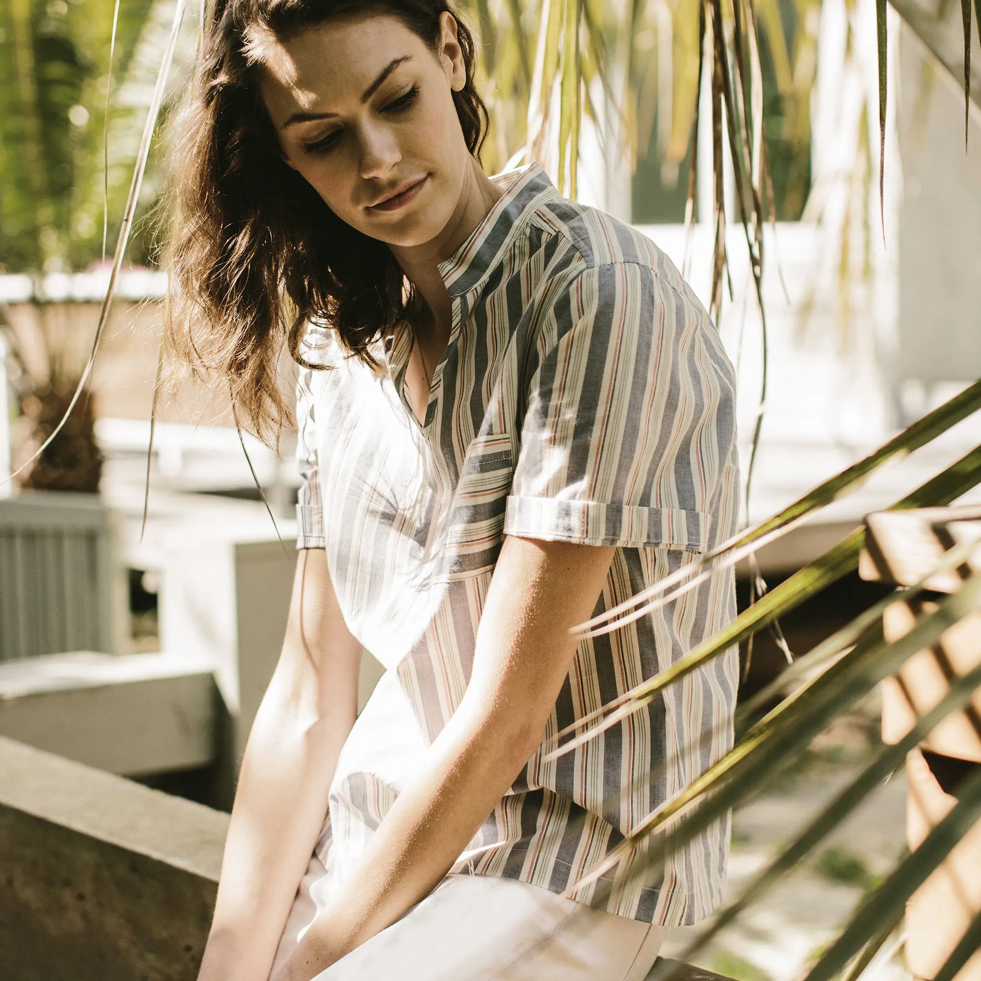 The Abbot Popover in Surf Stripe sold by Taylor Stitch product image thumbnail 4