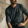 The Cotton Hemp Long Sleeve Tee in Charcoal sold by Taylor Stitch