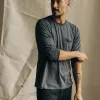 The Cotton Hemp Long Sleeve Tee in Charcoal sold by Taylor Stitch