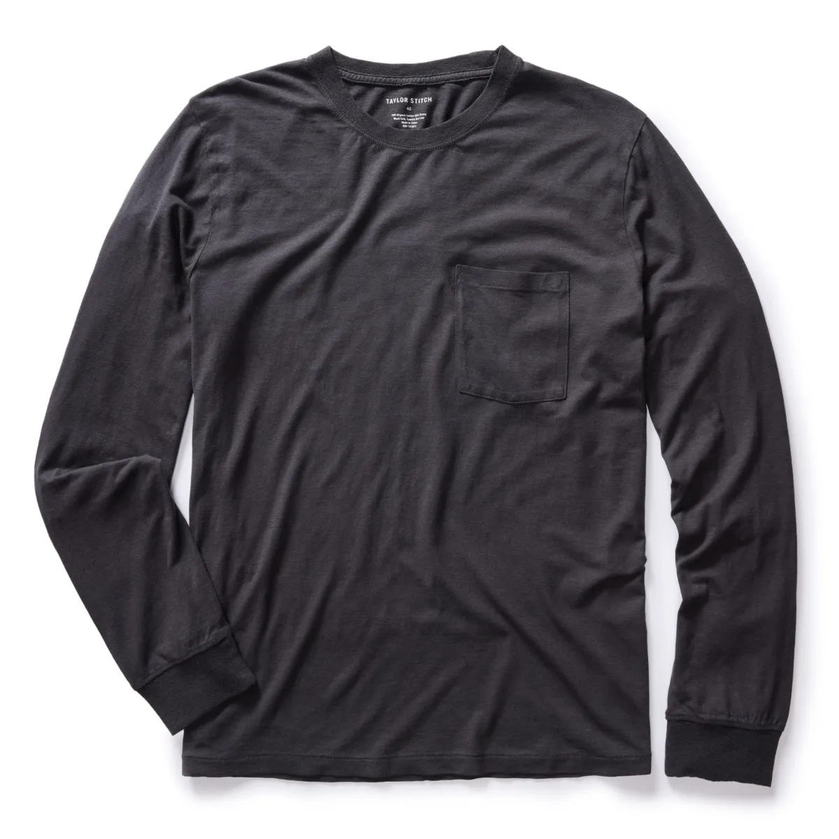 The Cotton Hemp Long Sleeve Tee in Charcoal sold by Taylor Stitch