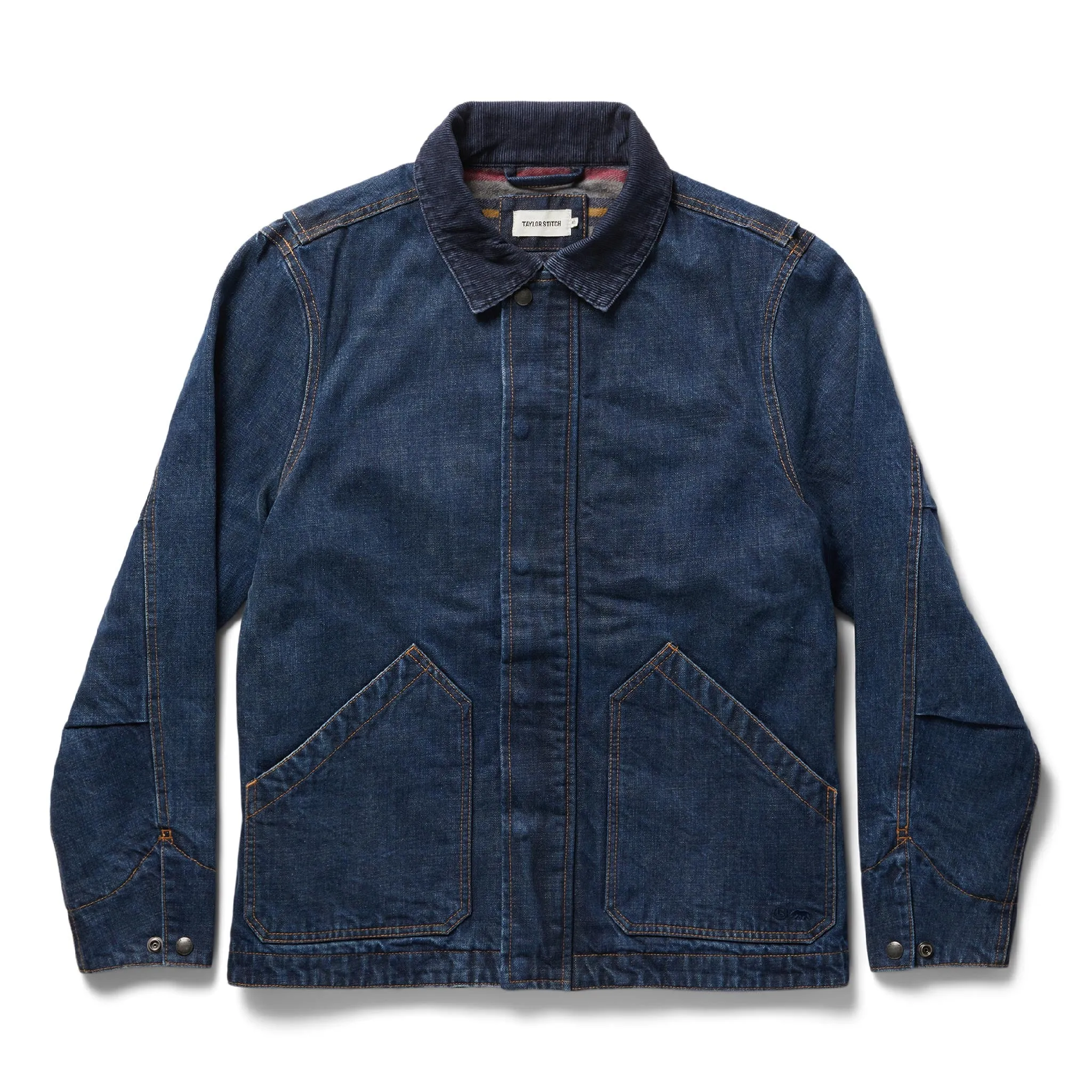The Workhorse Jacket in Marlowe Wash Denim sold by Taylor Stitch