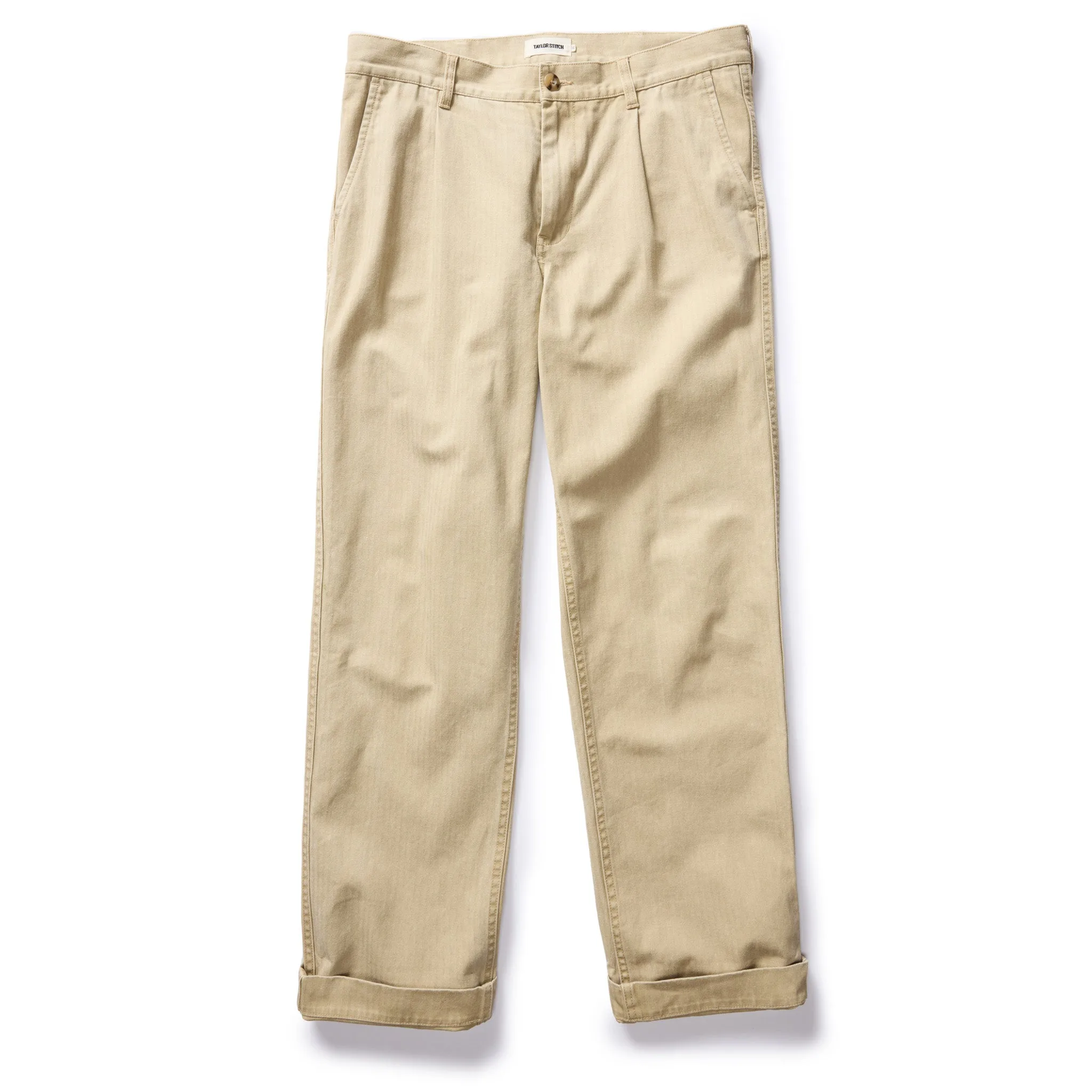 The Matlow Pant in Light Khaki Pigment Herringbone sold by Taylor Stitch product image thumbnail 5
