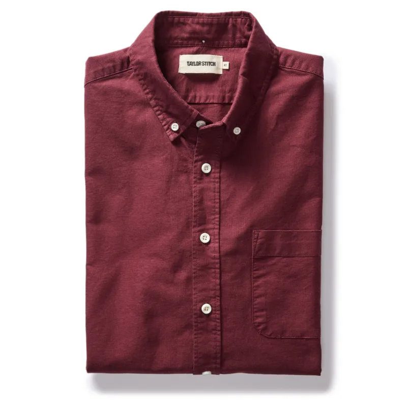 The Jack in Burgundy Oxford sold by Taylor Stitch