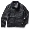 The Long Haul Jacket in Coal Waxed Canvas sold by Taylor Stitch