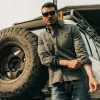 The Utility Shirt in Salt and Pepper Twill sold by Taylor Stitch