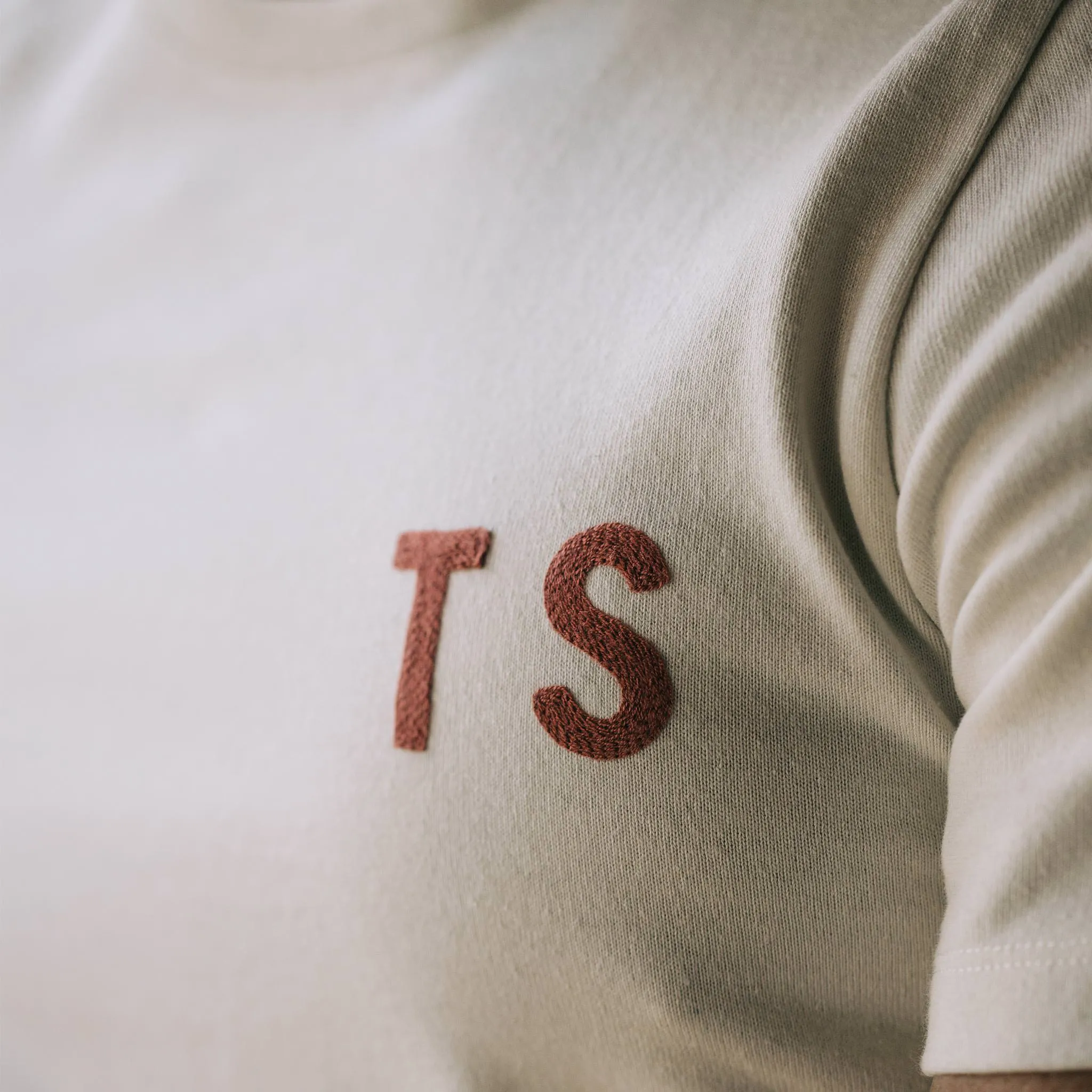 The Embroidered Heavy Bag Tee in Natural TS sold by Taylor Stitch product image thumbnail 3