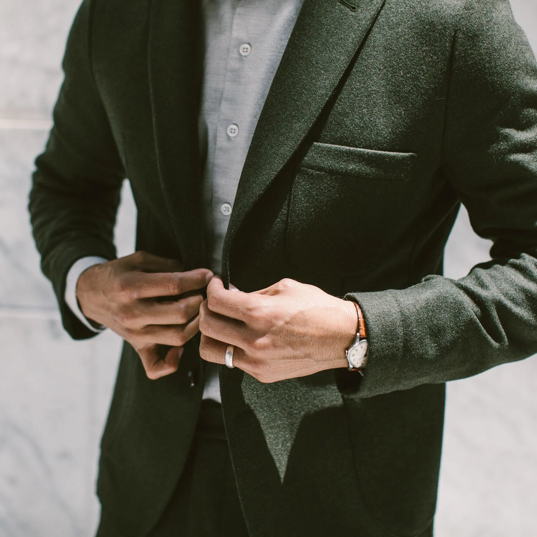 The Telegraph Jacket in Olive Wool sold by Taylor Stitch product image thumbnail 5