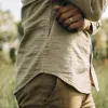 The Utility Shirt in Stone Double Cloth sold by Taylor Stitch