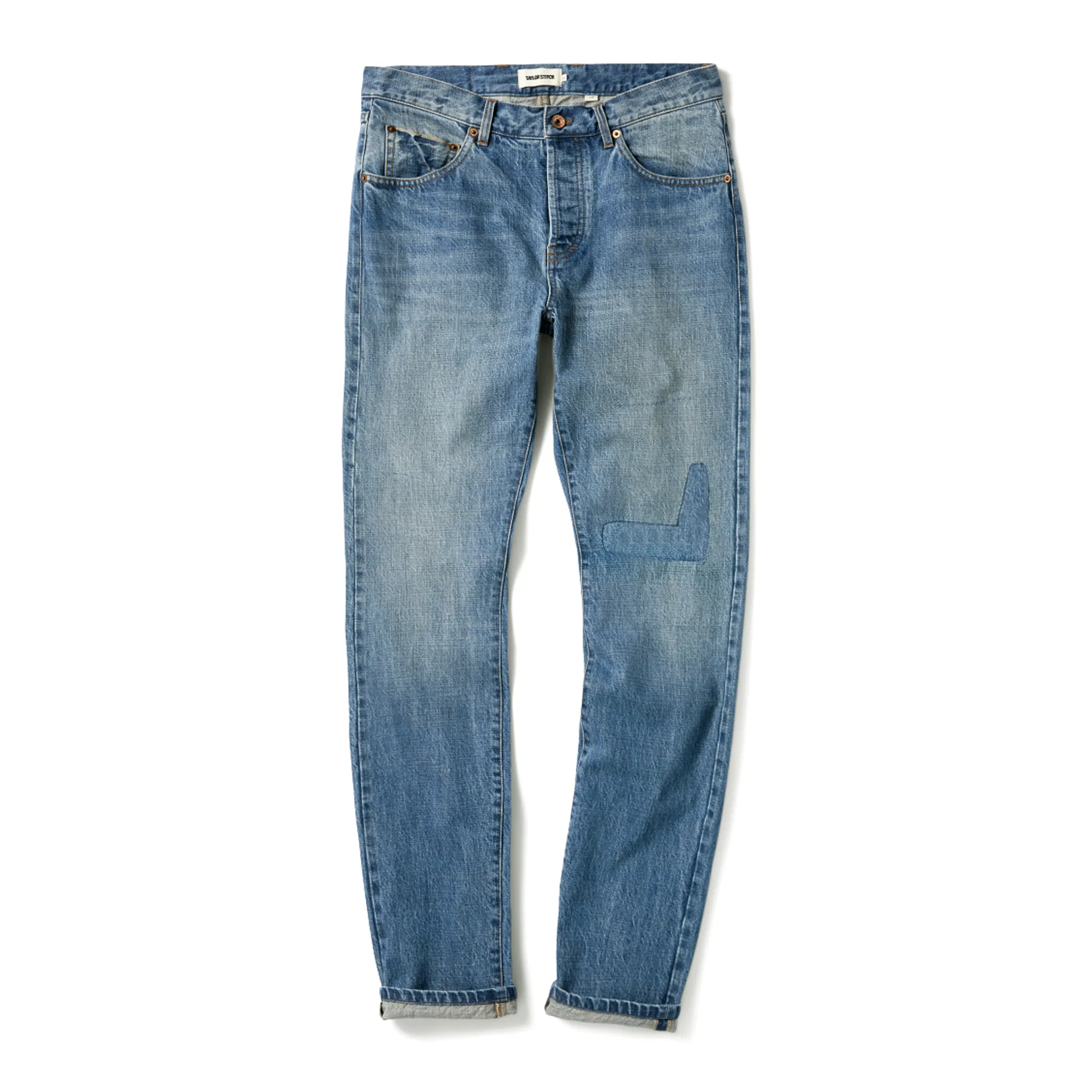 The Slim Jean in Patch Wash Selvage sold by Taylor Stitch product image thumbnail 5