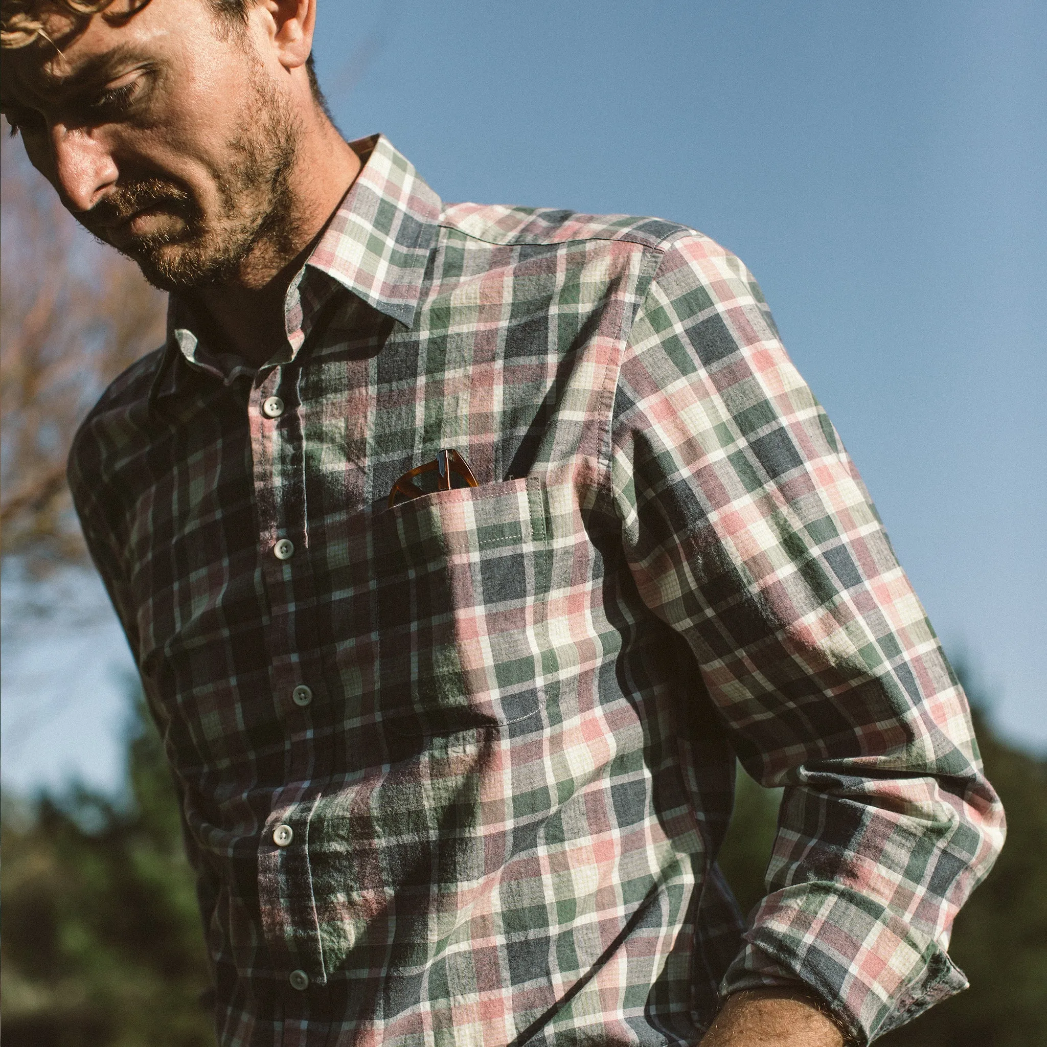 The California in Watermelon Madras sold by Taylor Stitch product image thumbnail 4