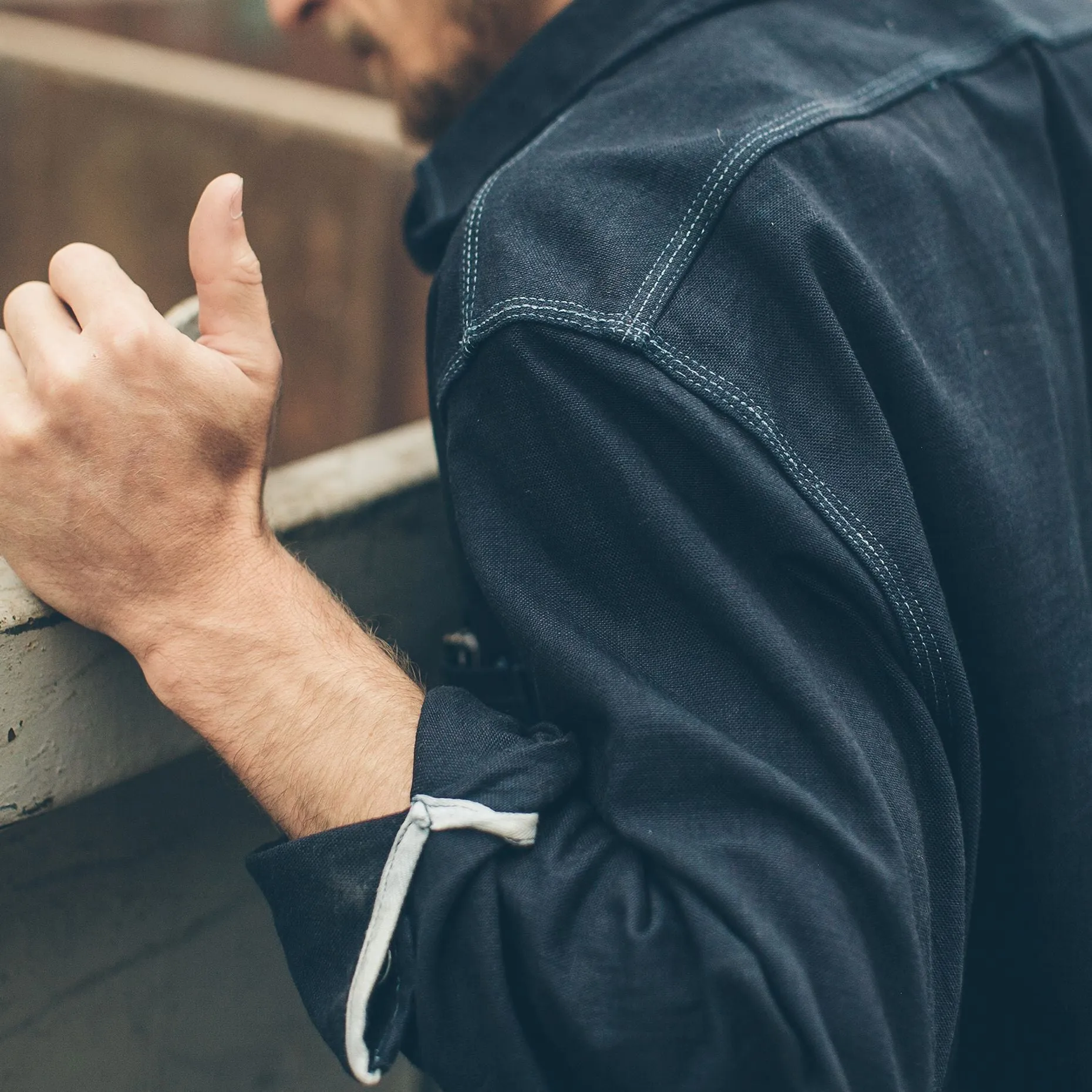The Utility Shirt in Cone Mills Indigo Selvage Canvas sold by Taylor Stitch product image thumbnail 5