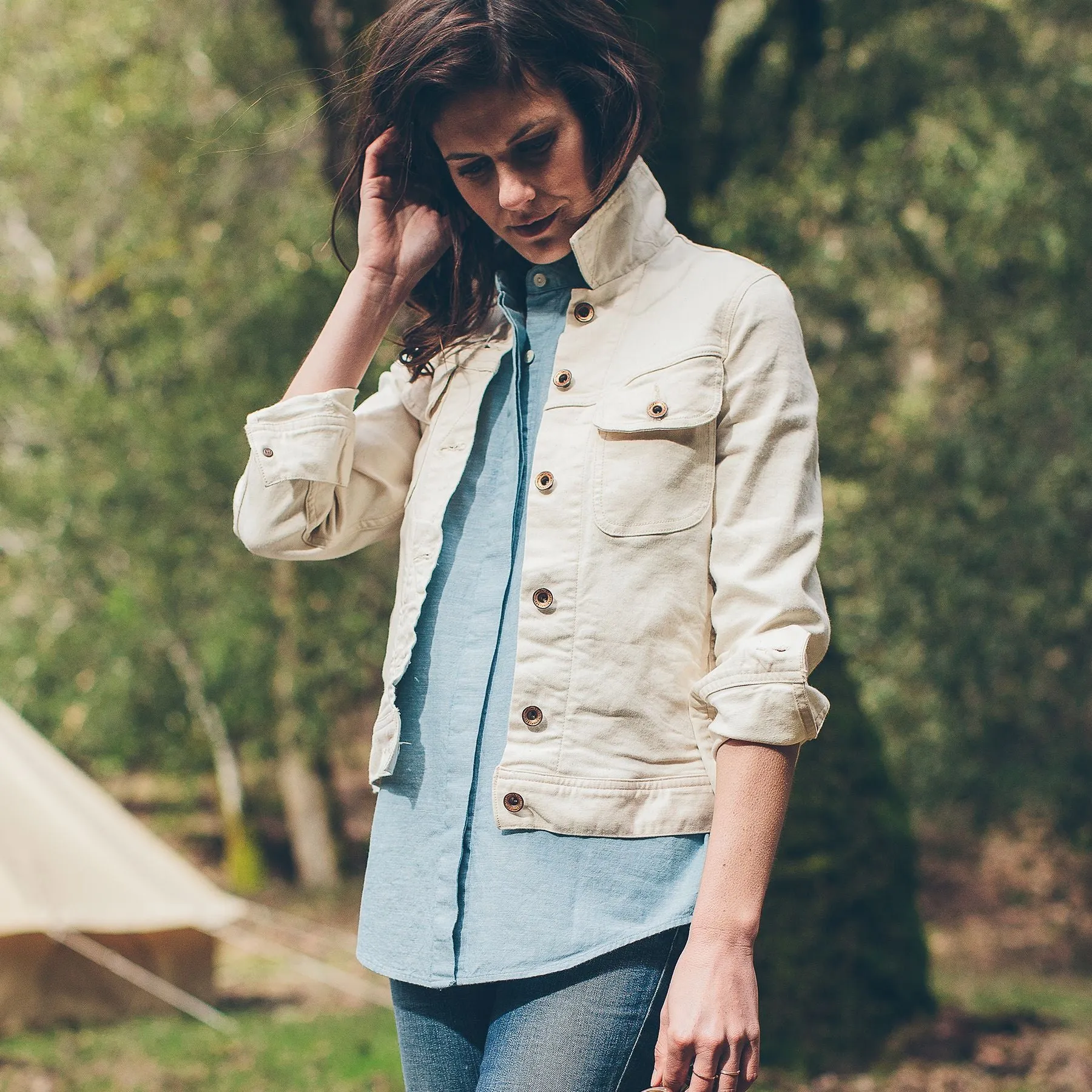 The Pacific Jacket in Natural Denim sold by Taylor Stitch product image thumbnail 2
