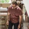The Short Sleeve California in Burgundy Hemp sold by Taylor Stitch