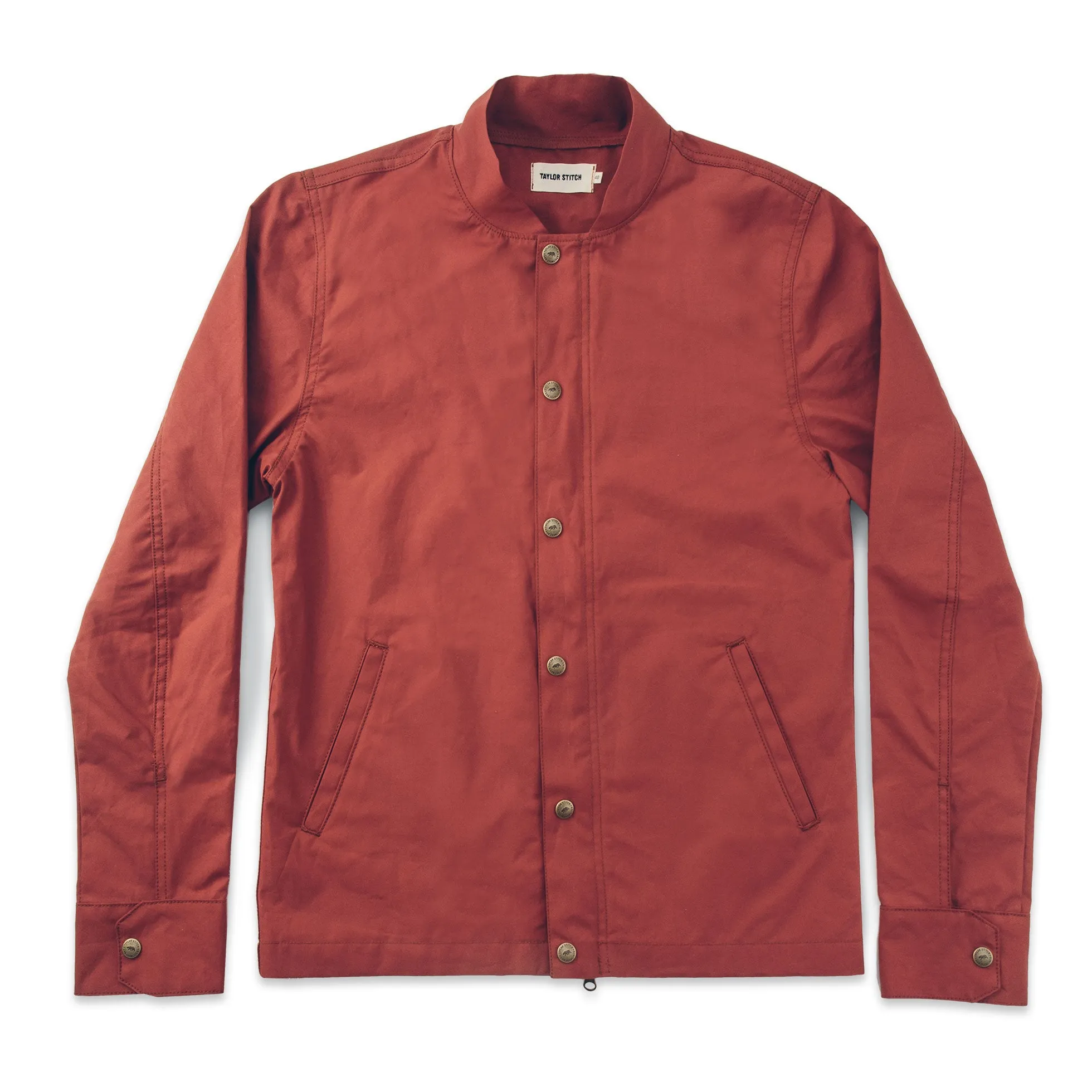 The Bomber Jacket in Rust sold by Taylor Stitch