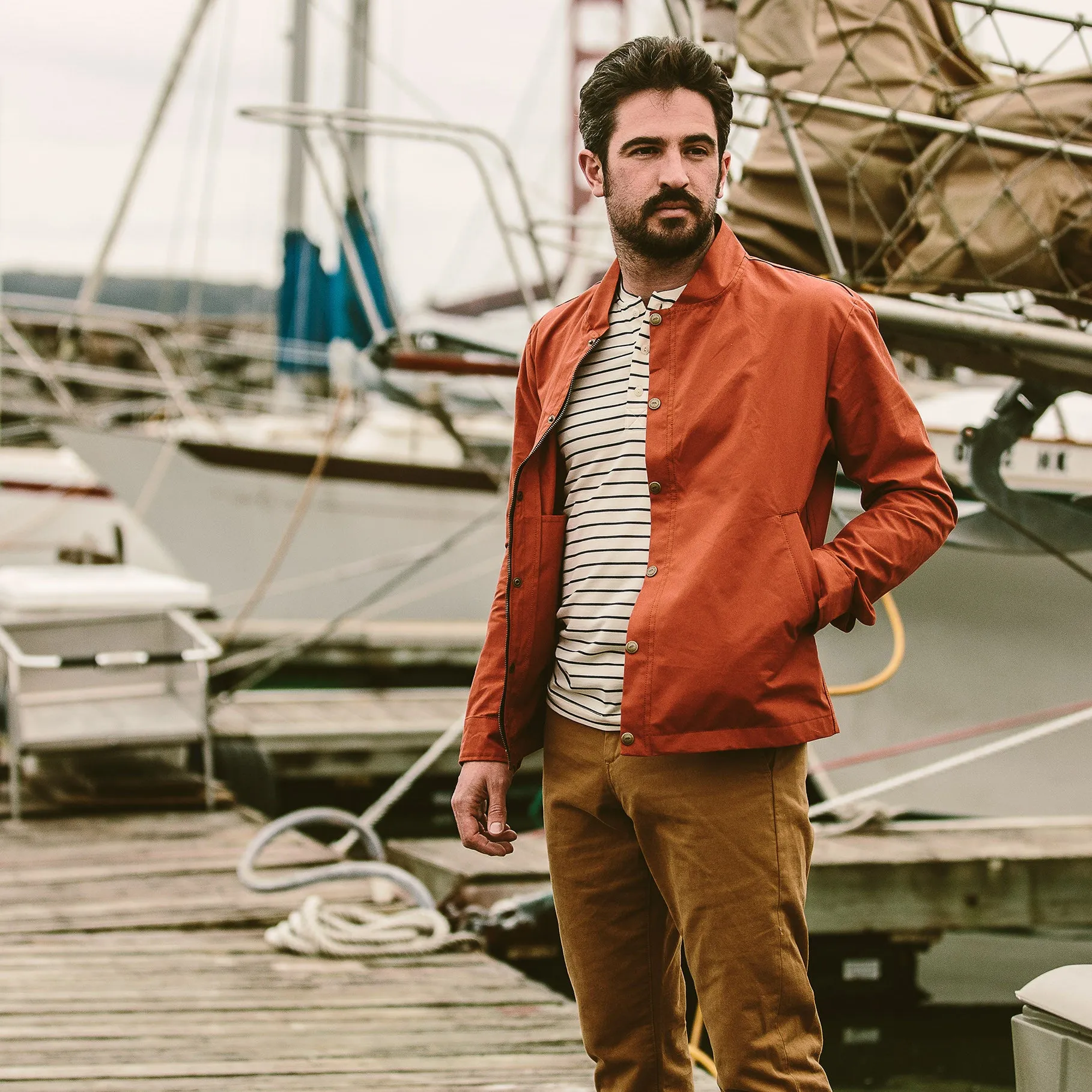 The Bomber Jacket in Rust sold by Taylor Stitch product image thumbnail 2