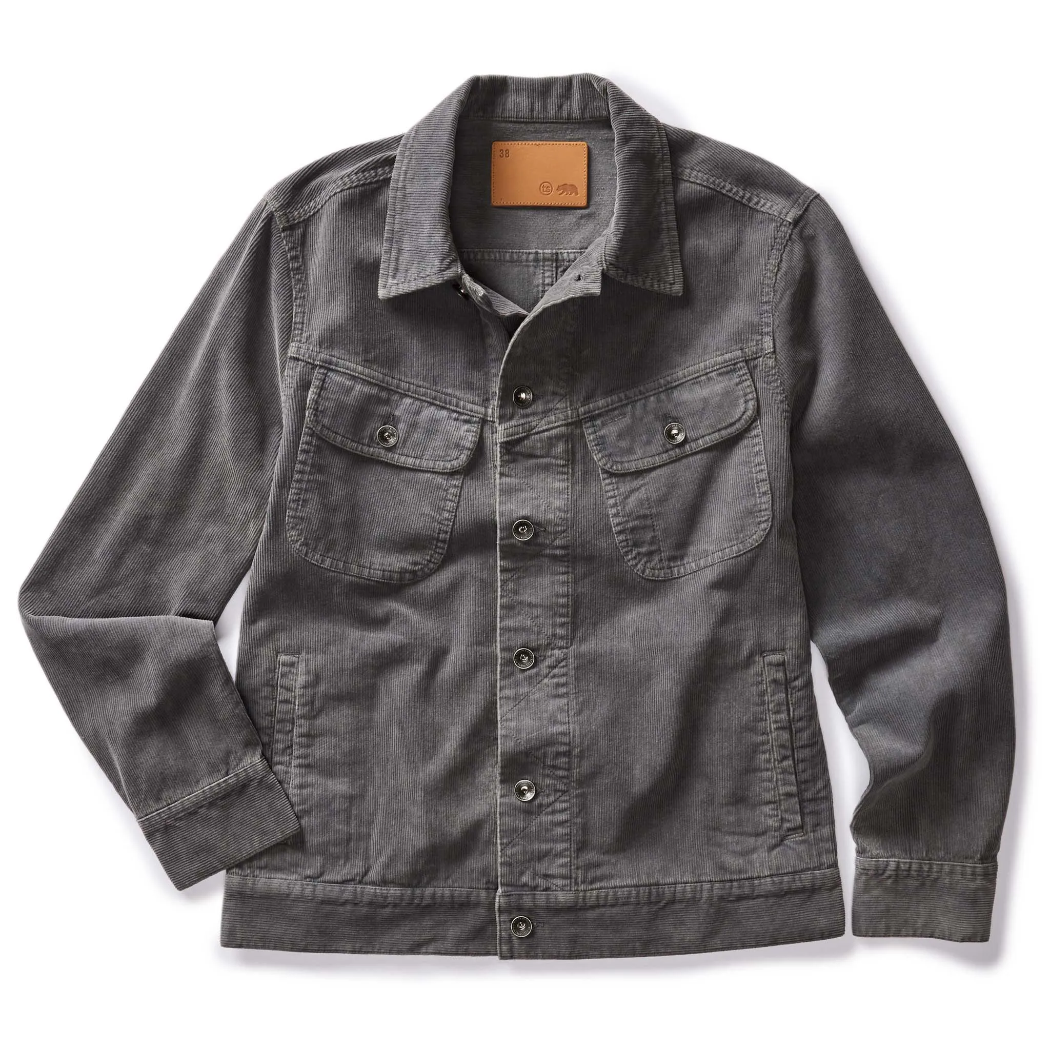 The Long Haul Jacket in Shale Cord sold by Taylor Stitch