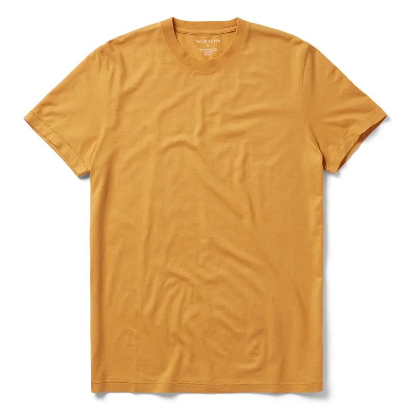 The Cotton Hemp Tee in Mustard sold by Taylor Stitch