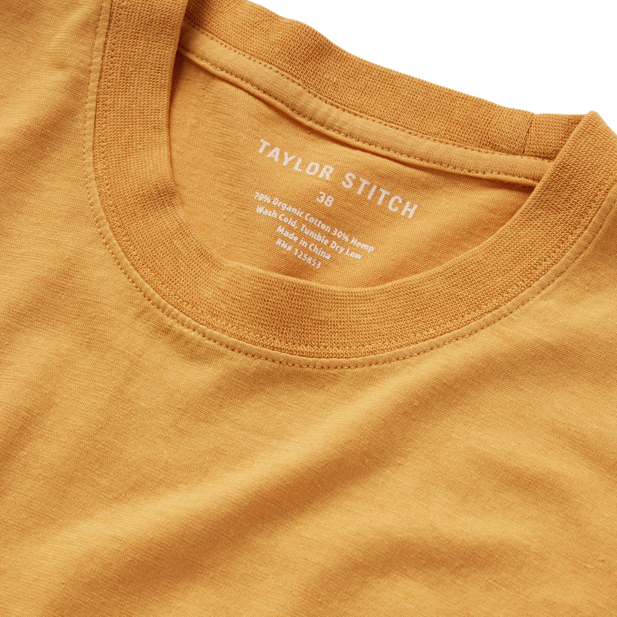The Cotton Hemp Tee in Mustard sold by Taylor Stitch product image thumbnail 5