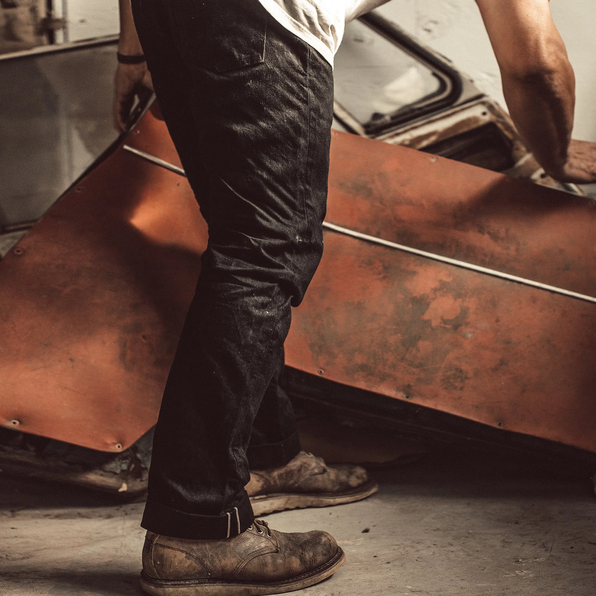 The Slim Jean in Kuroki Mills Black Selvage sold by Taylor Stitch product image thumbnail 3