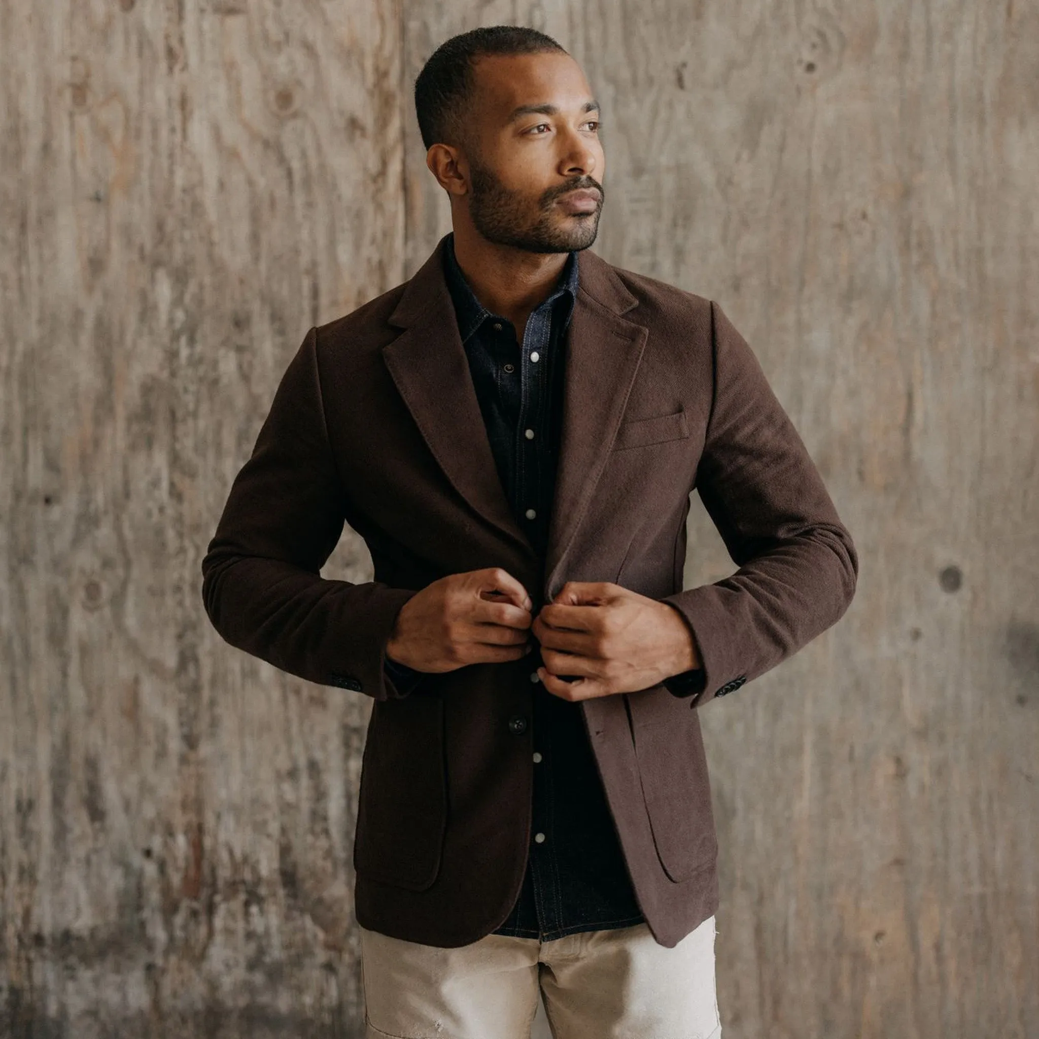 The Sheffield Sportcoat in Dark Chestnut Moleskin sold by Taylor Stitch product image thumbnail 2