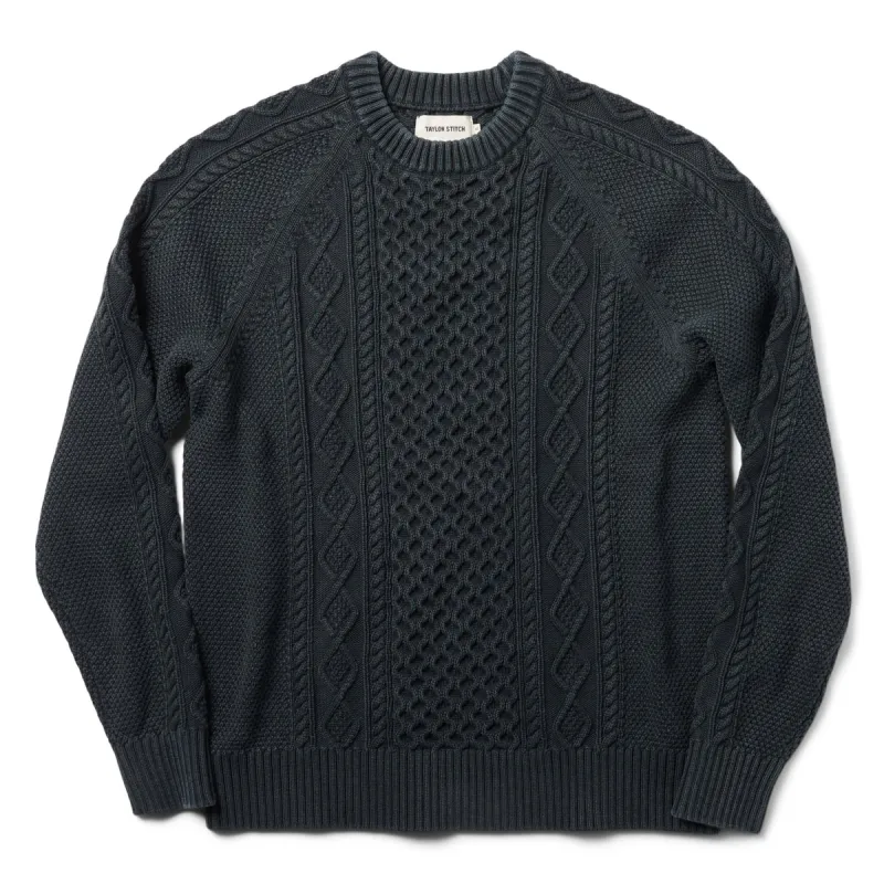 The Orr Sweater in Charcoal made by Taylor Stitch