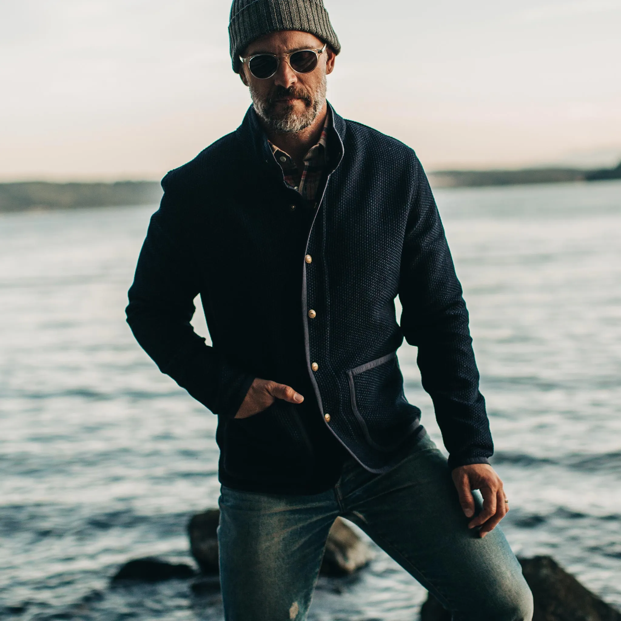 The Port Jacket in Indigo Sashiko sold by Taylor Stitch product image thumbnail 5