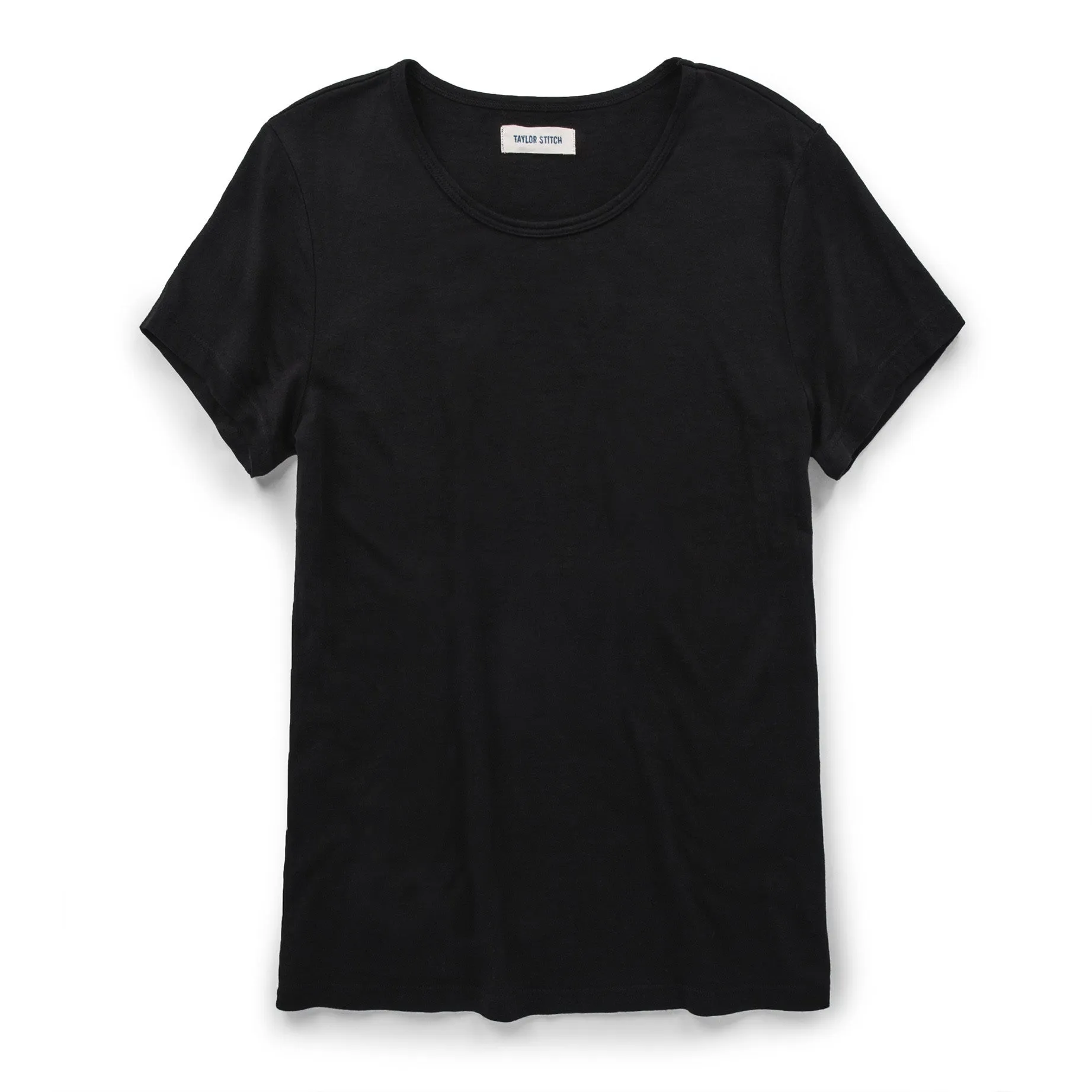 The Elle Crewneck Tee in Noir sold by Taylor Stitch