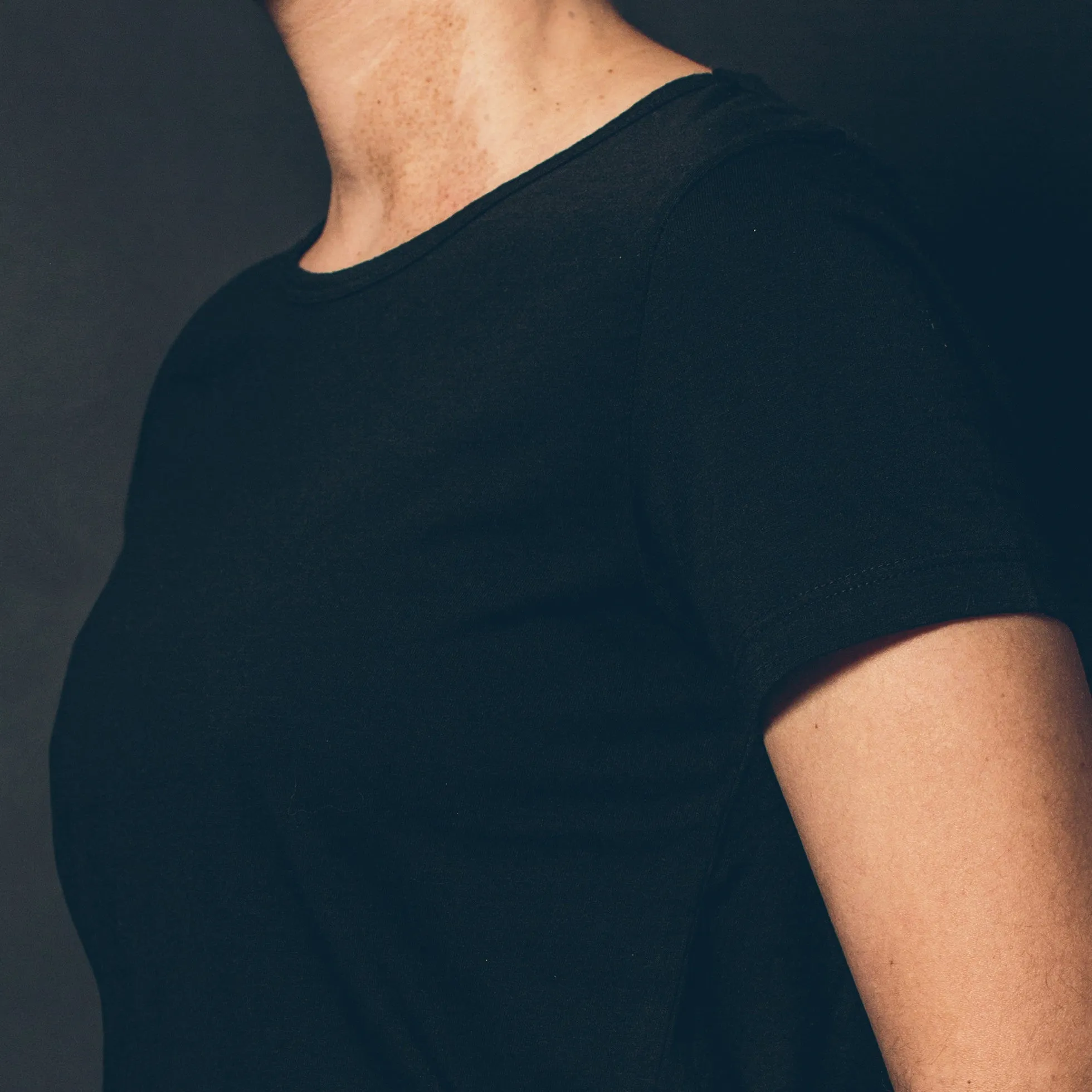 The Elle Crewneck Tee in Noir sold by Taylor Stitch product image thumbnail 2