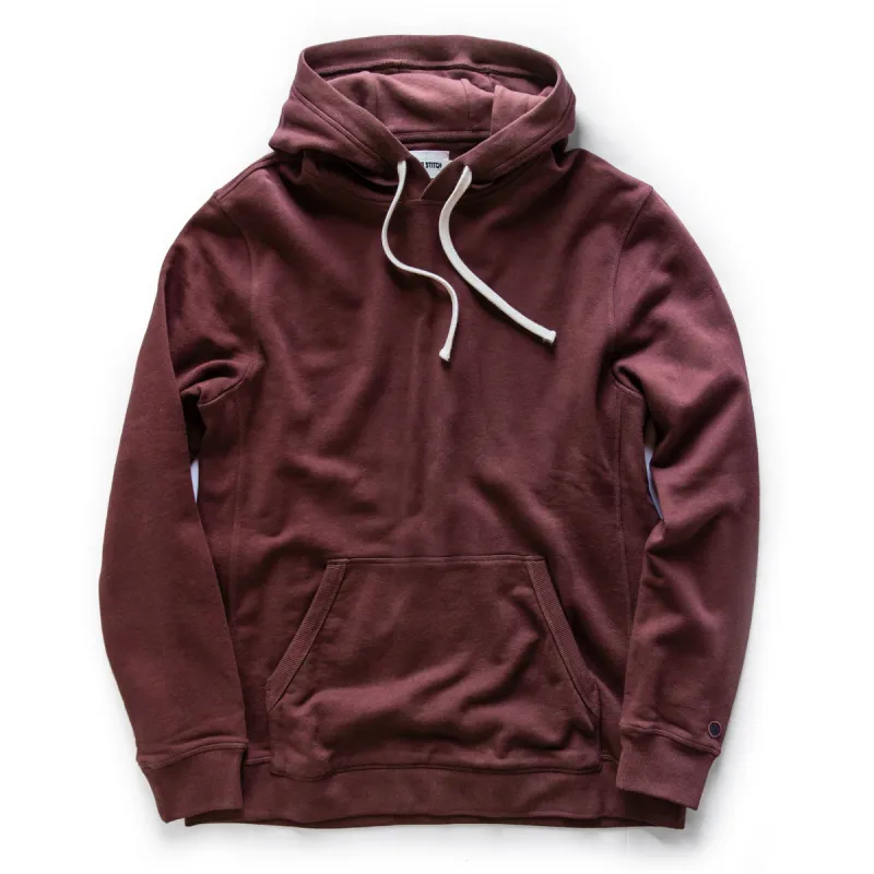 The Fillmore Hoodie in Burgundy Terry sold by Taylor Stitch