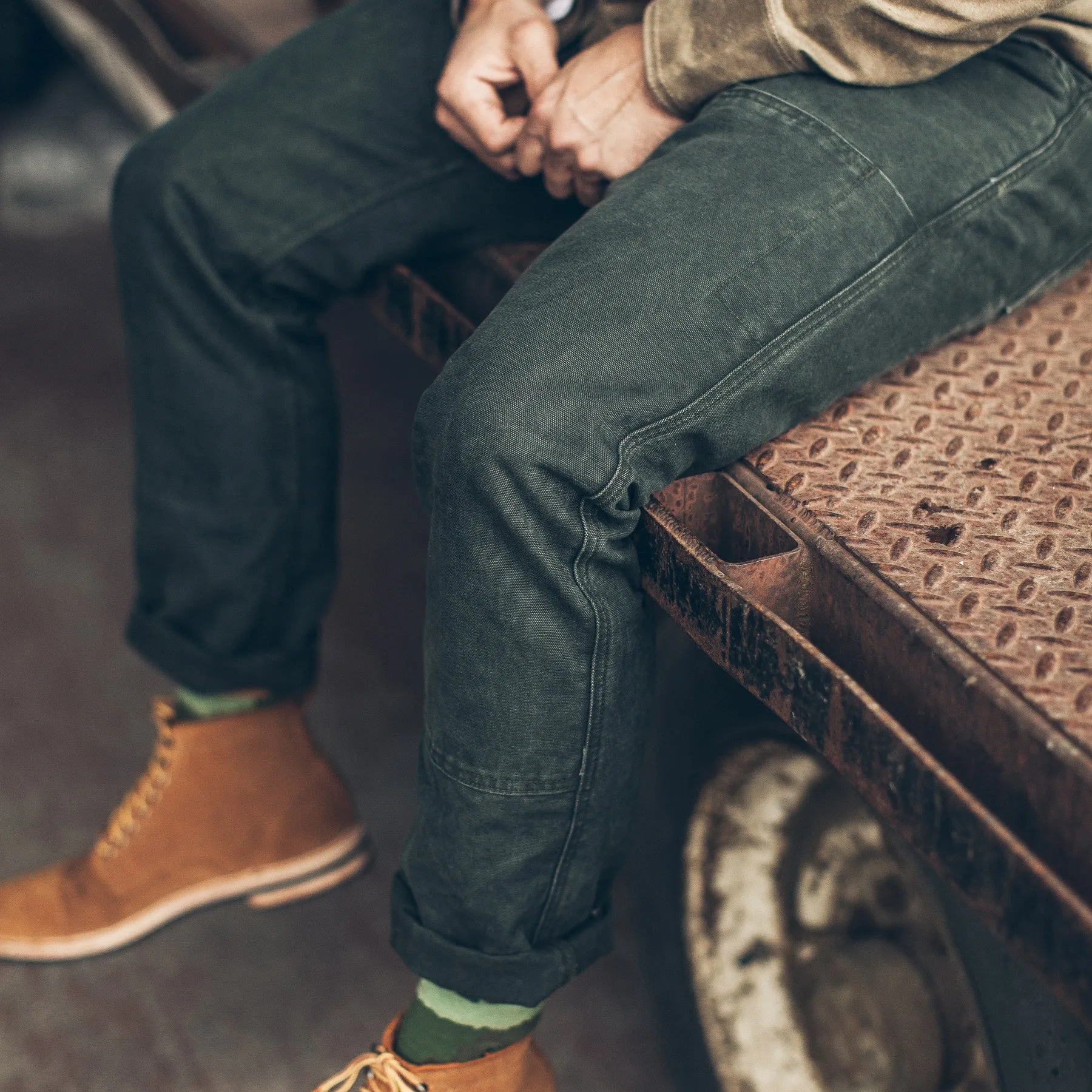 The Chore Pant in Washed Olive sold by Taylor Stitch product image thumbnail 3