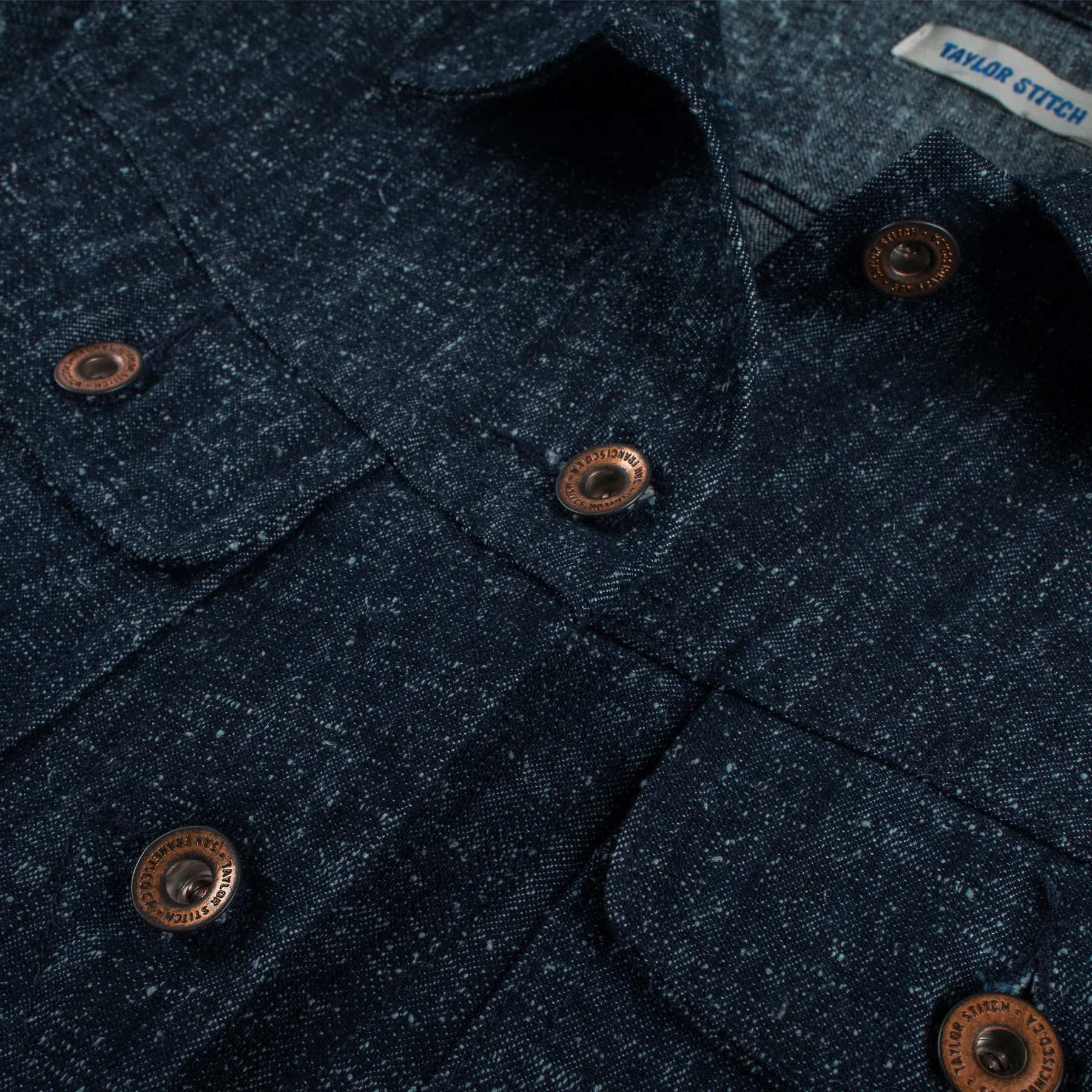 The Pacific Jacket in Indigo Silk Denim sold by Taylor Stitch product image thumbnail 3