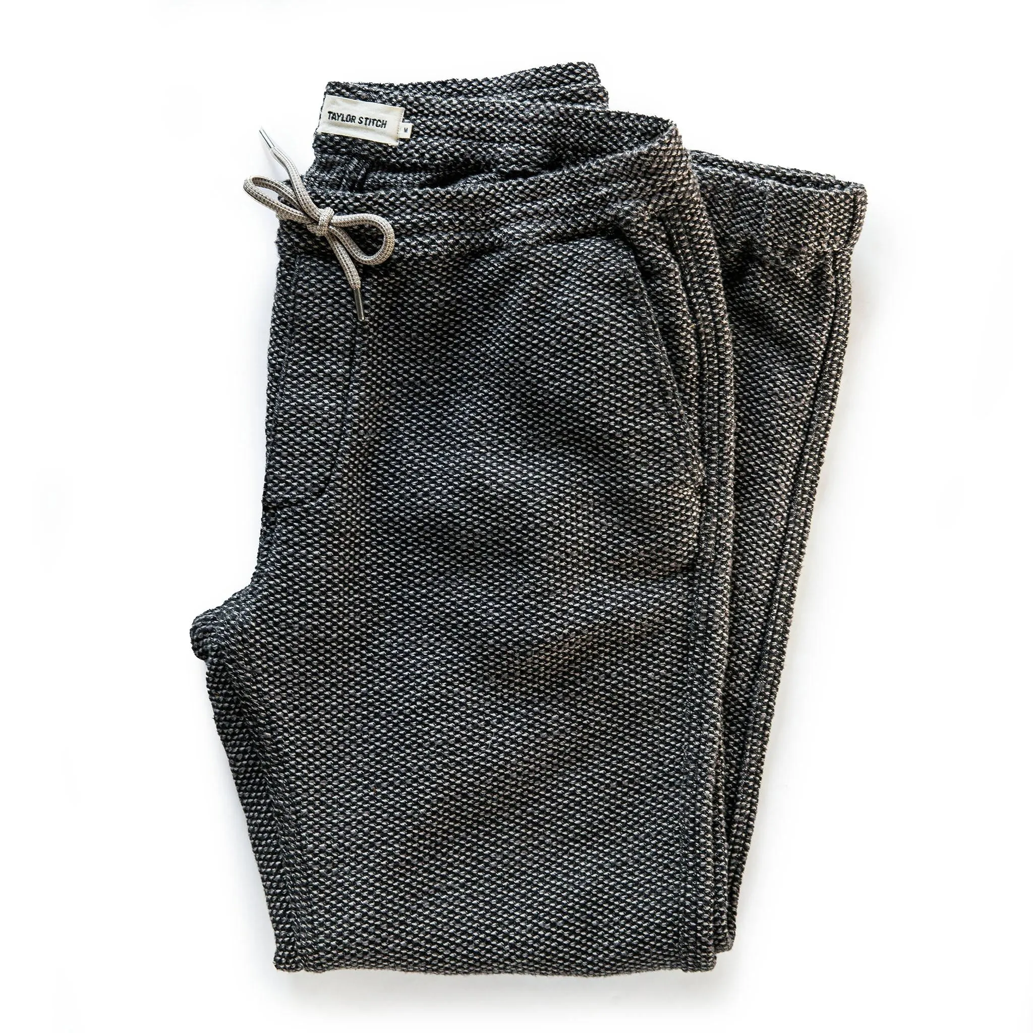 The Apres Pant in Charcoal Sashiko sold by Taylor Stitch