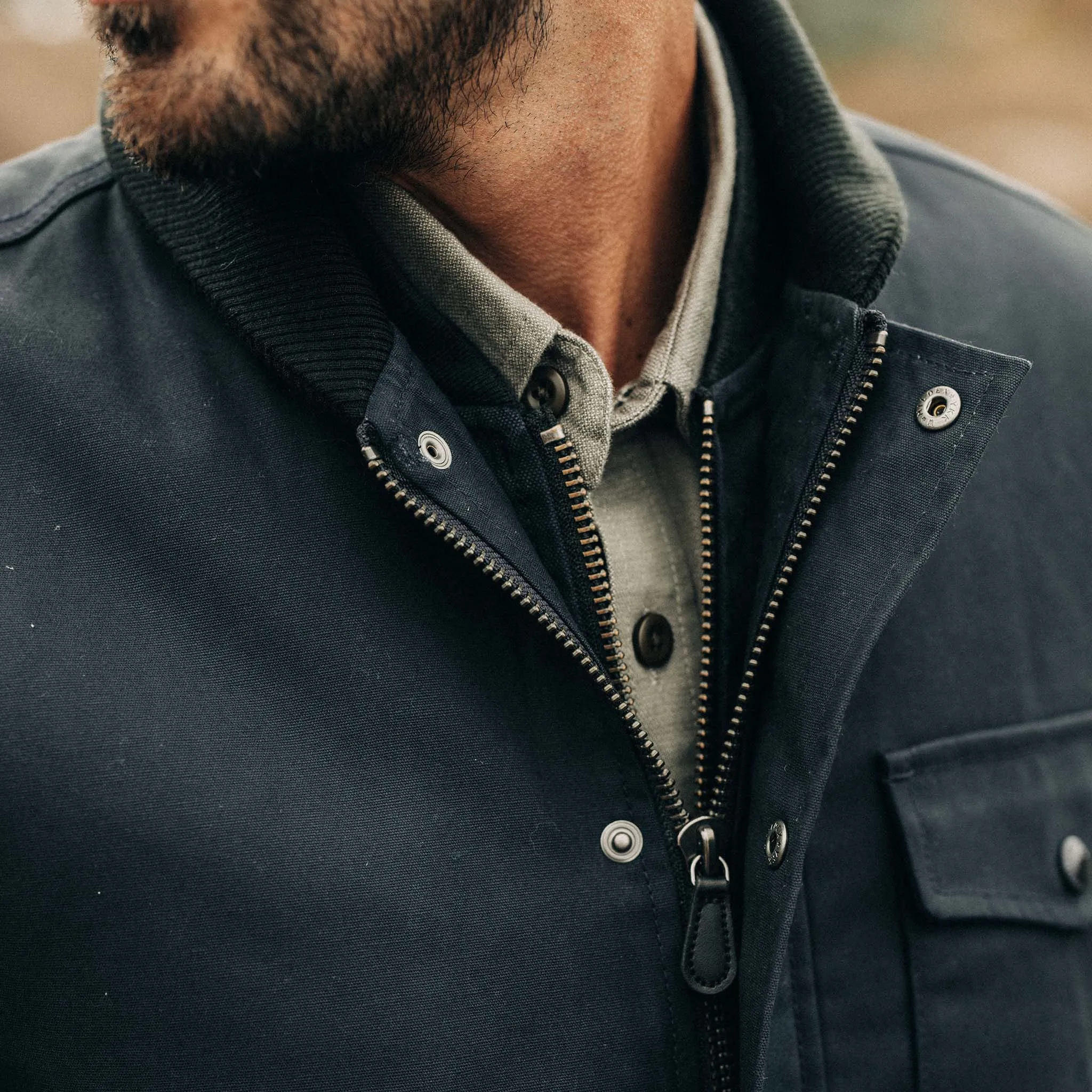 The Deck Jacket in Dark Navy Dry Wax sold by Taylor Stitch product image thumbnail 3