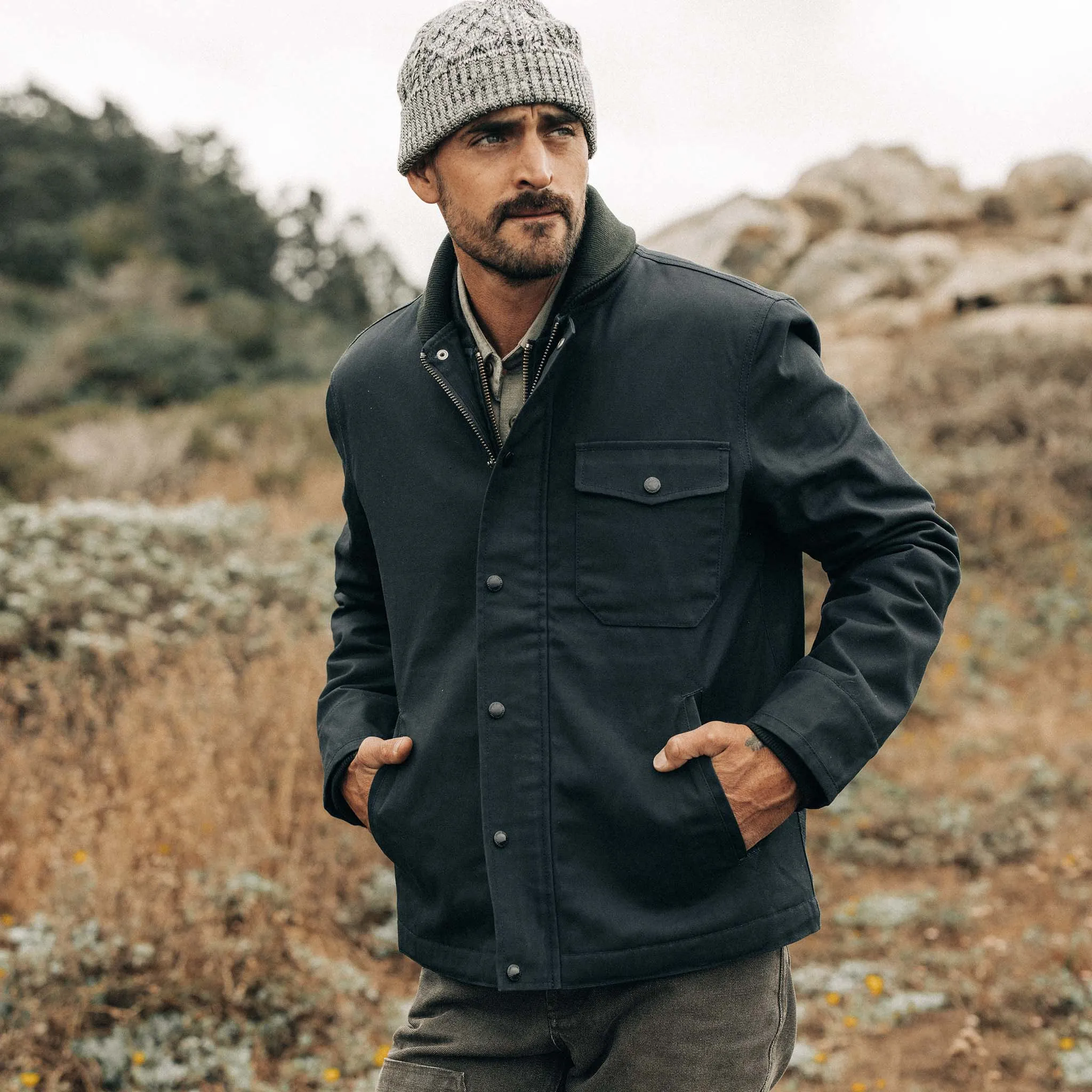 ジャケット・アウター COOR Waxed Cotton Washed Deck Bomber COOR Waxed Cotton Washed Deck Bomber