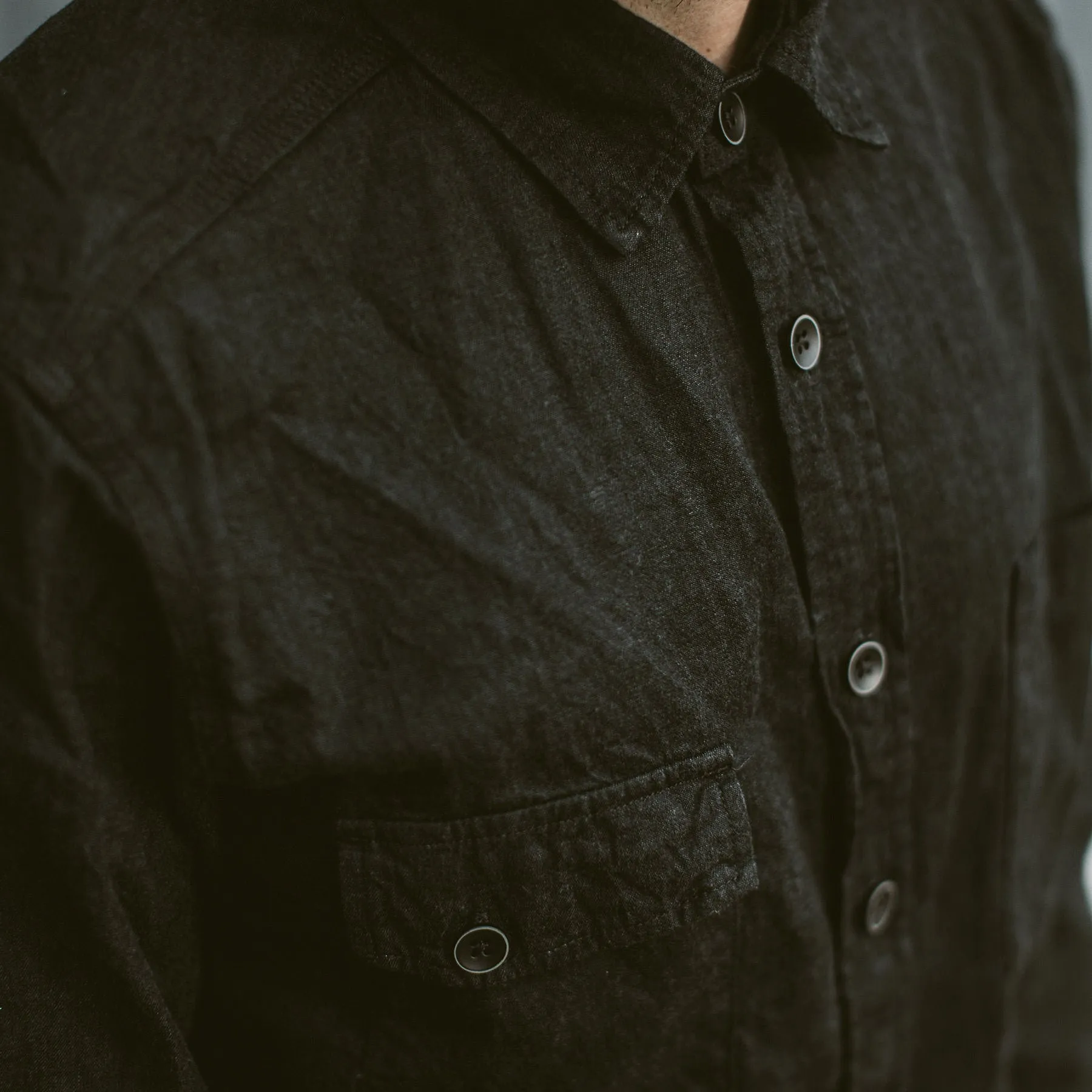 The Utility Shirt in Yoshiwa Black Selvage sold by Taylor Stitch product image thumbnail 4